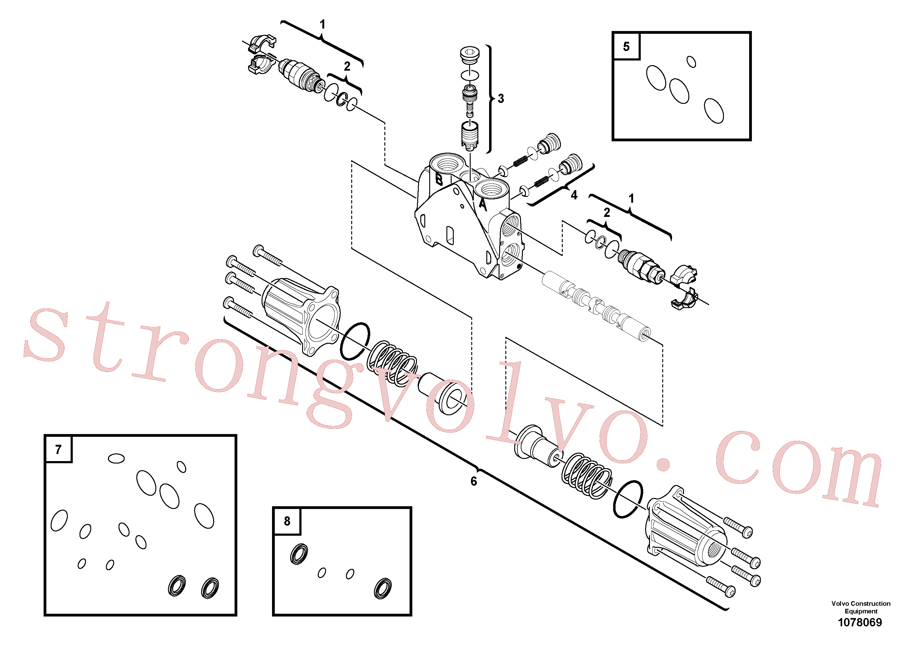 VOE17252615 Volvo Secção da válvula(1078069 Montagem)