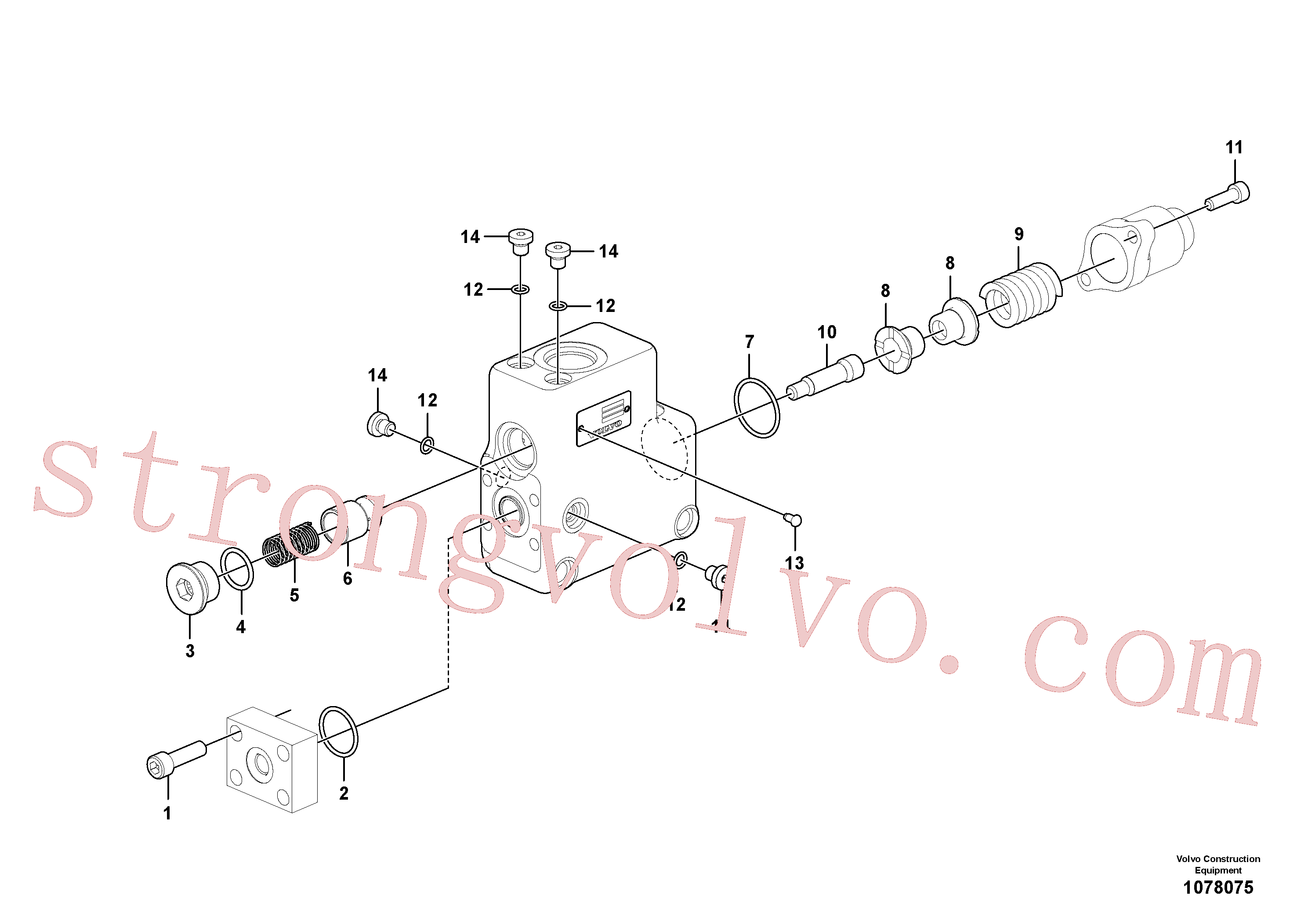 SA9511-12008 Volvo Válvula, posição de flutuação(1078075 Montagem)