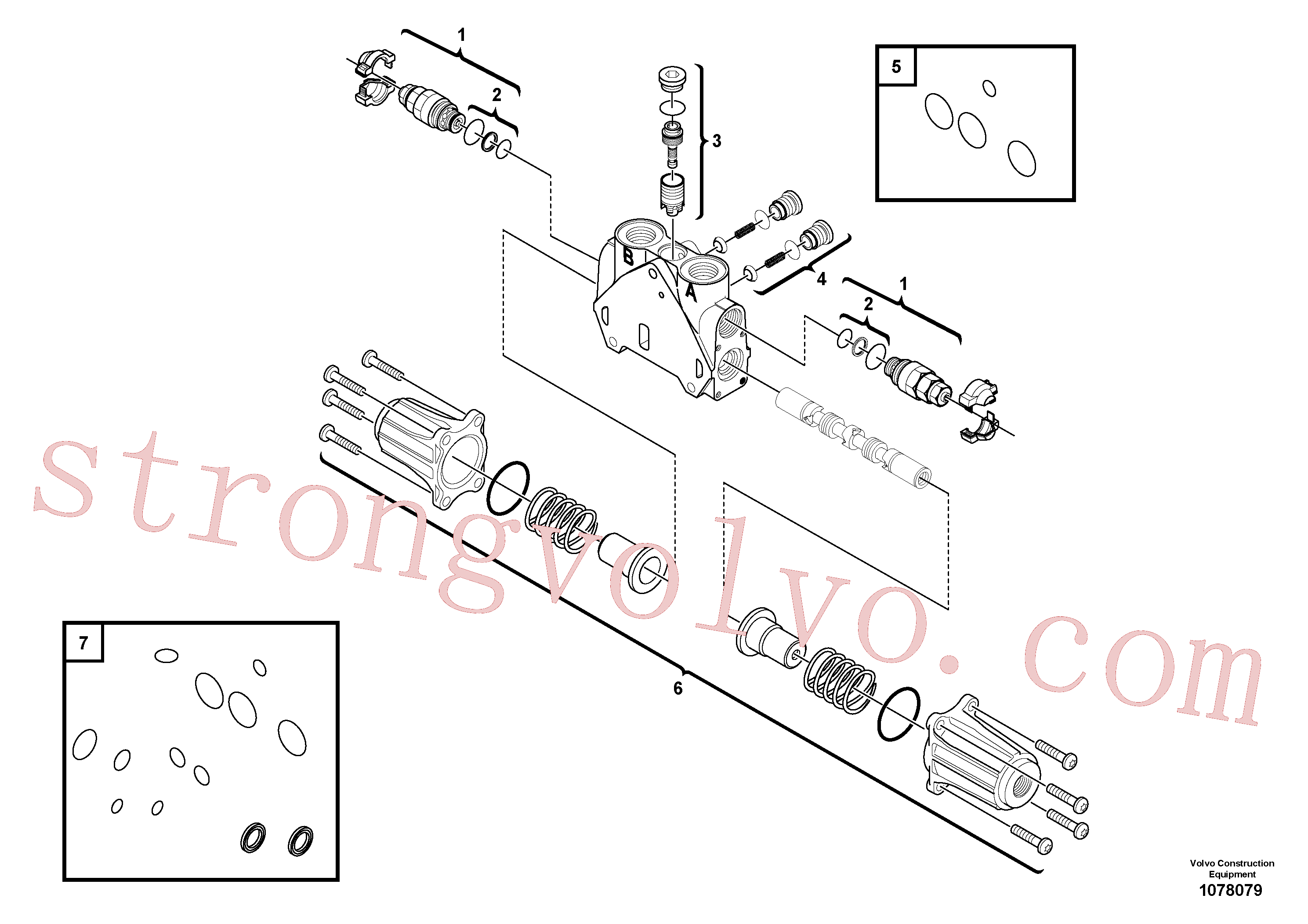 China Made VOE17252615 Válvula de descarga Volvo Acessórios para escavadeira