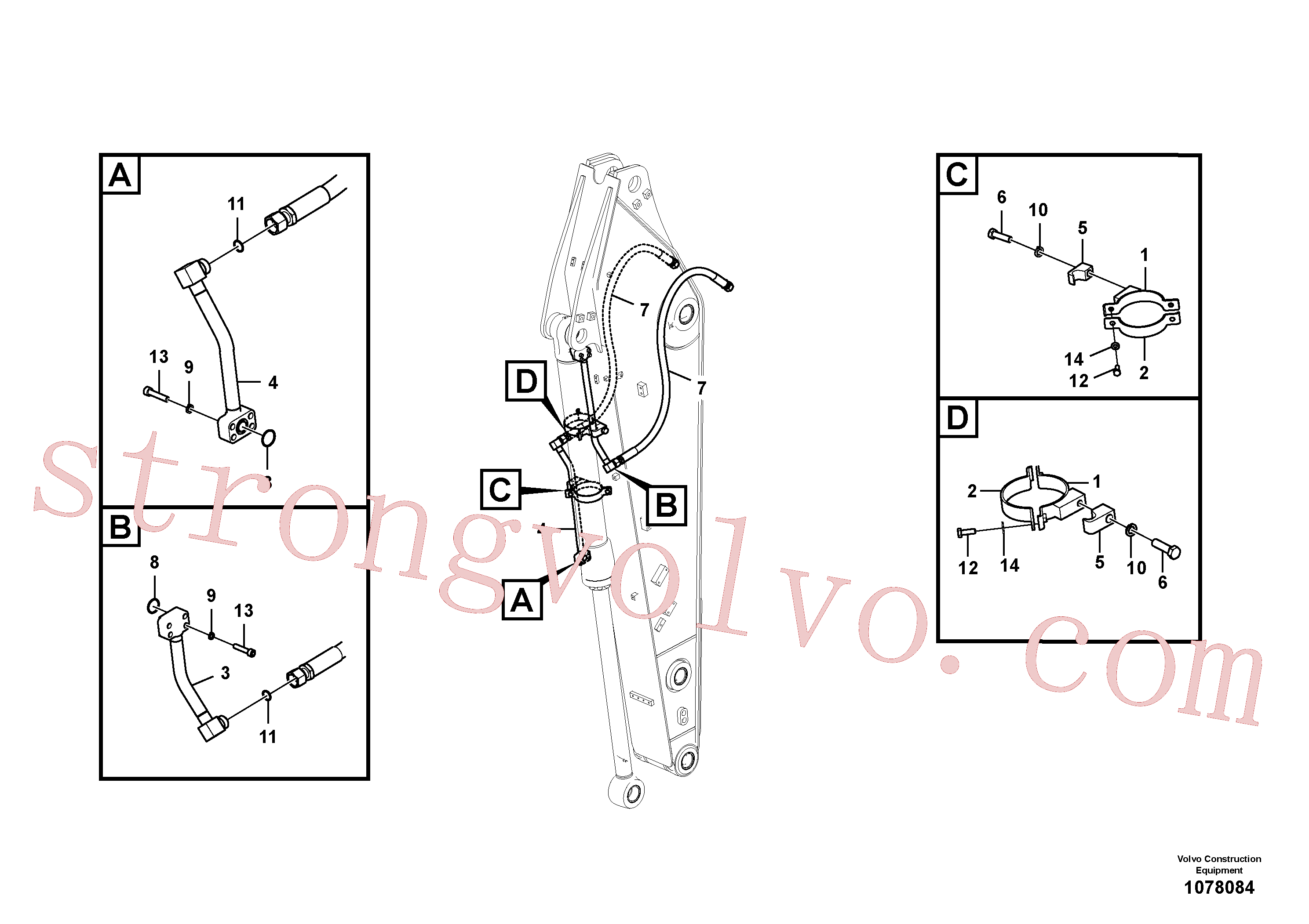 Volvo VOE14617940 Tubo Volvo Acessórios para escavadeira
