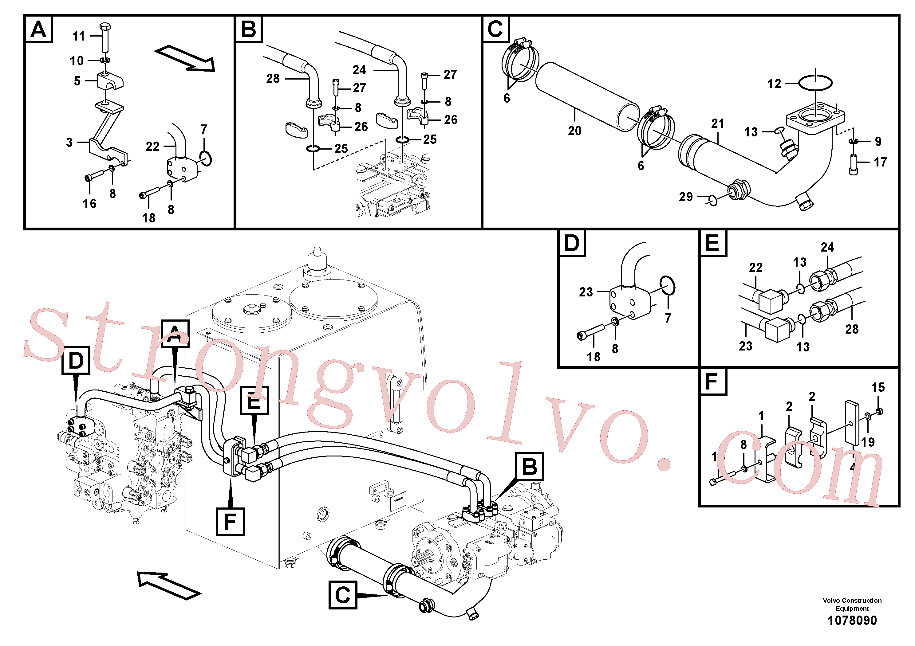 VOE14504183 Suporte Volvo escavadeira
