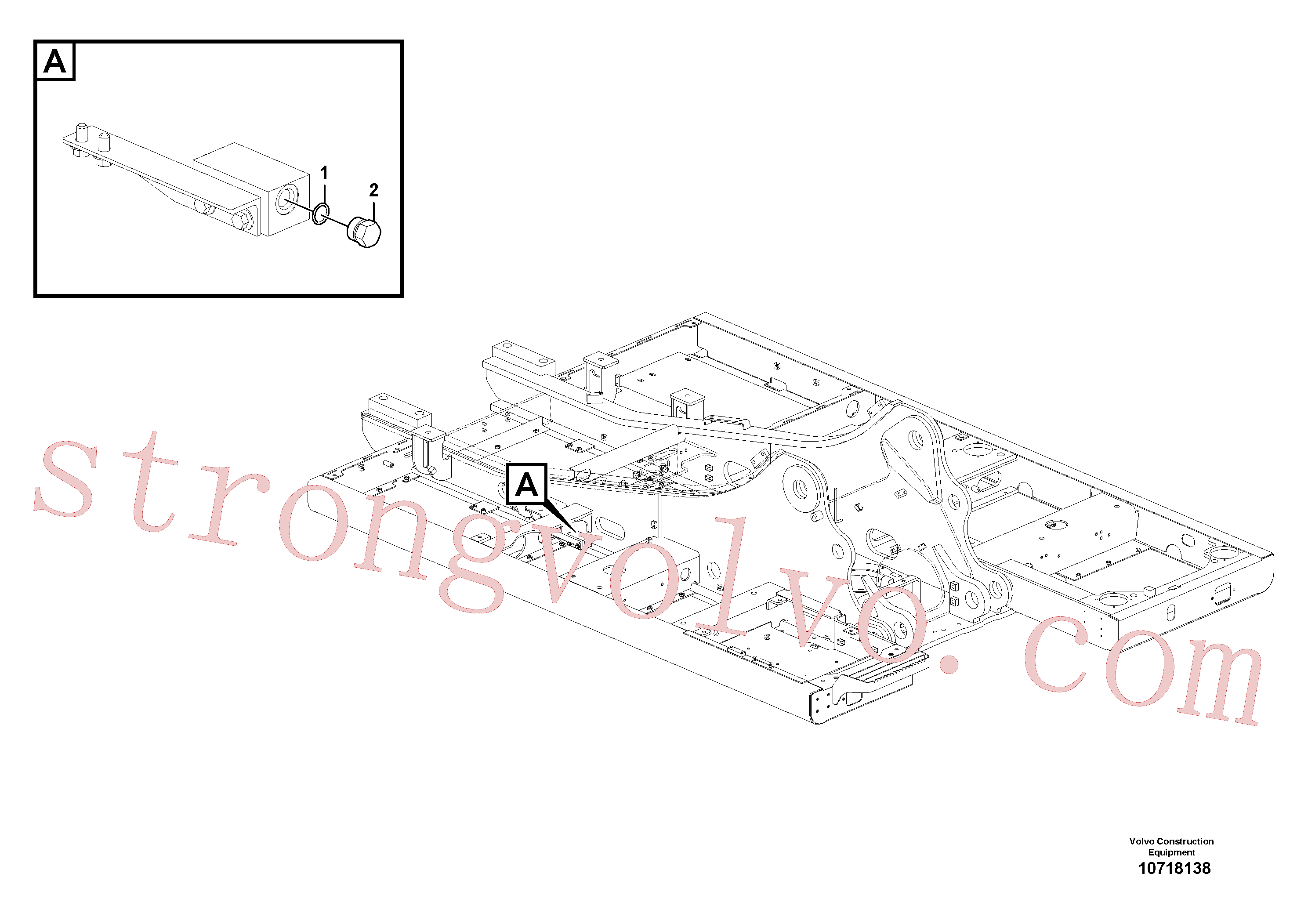 VOE14880068 Volvo Sistema servomotor, suporte do filtro e tubagem da bomba(1078138 Montagem)