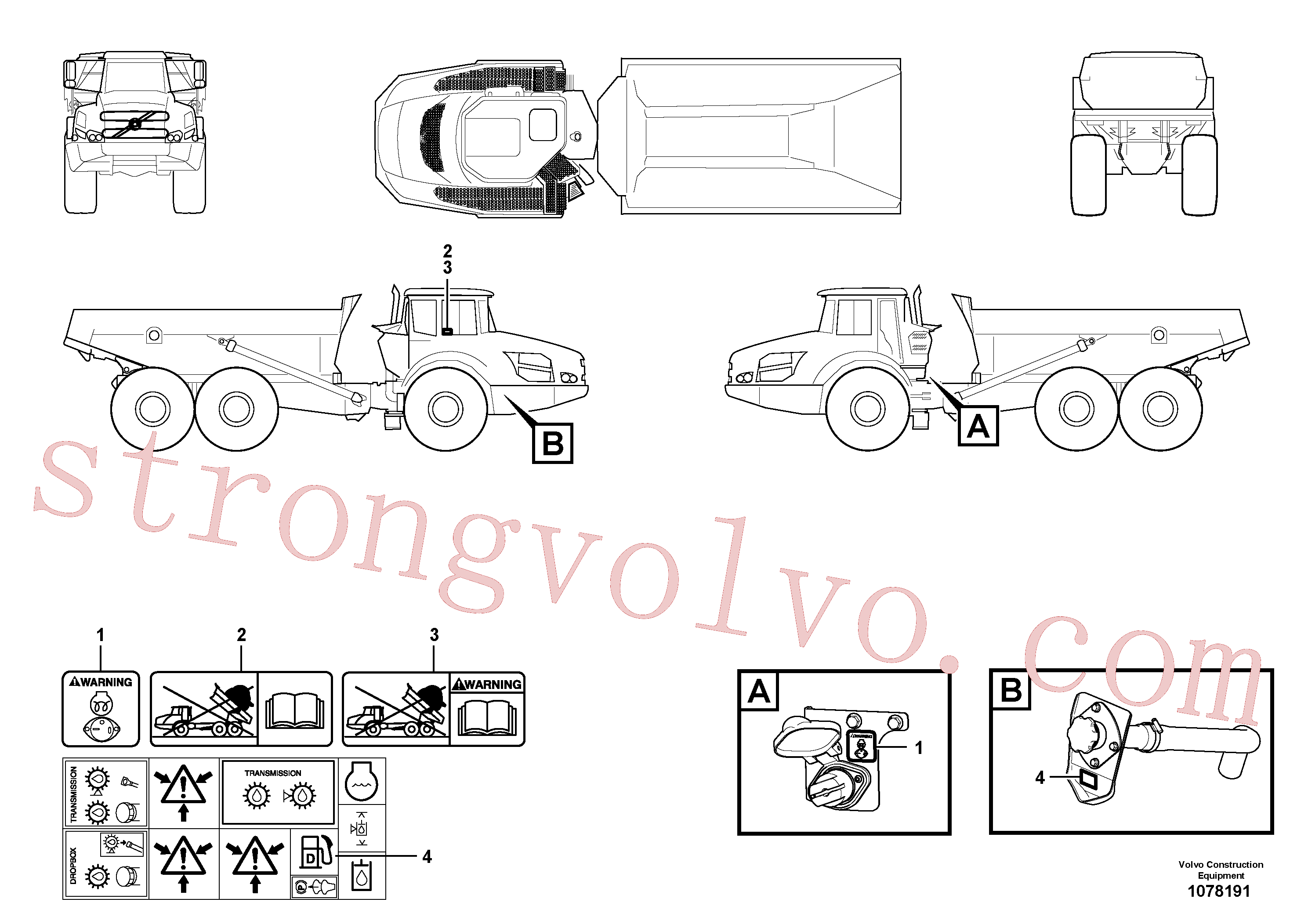 VOE11003865 Volvo Placas de sinalização e etiquetas adesivas(1078191 Montagem)