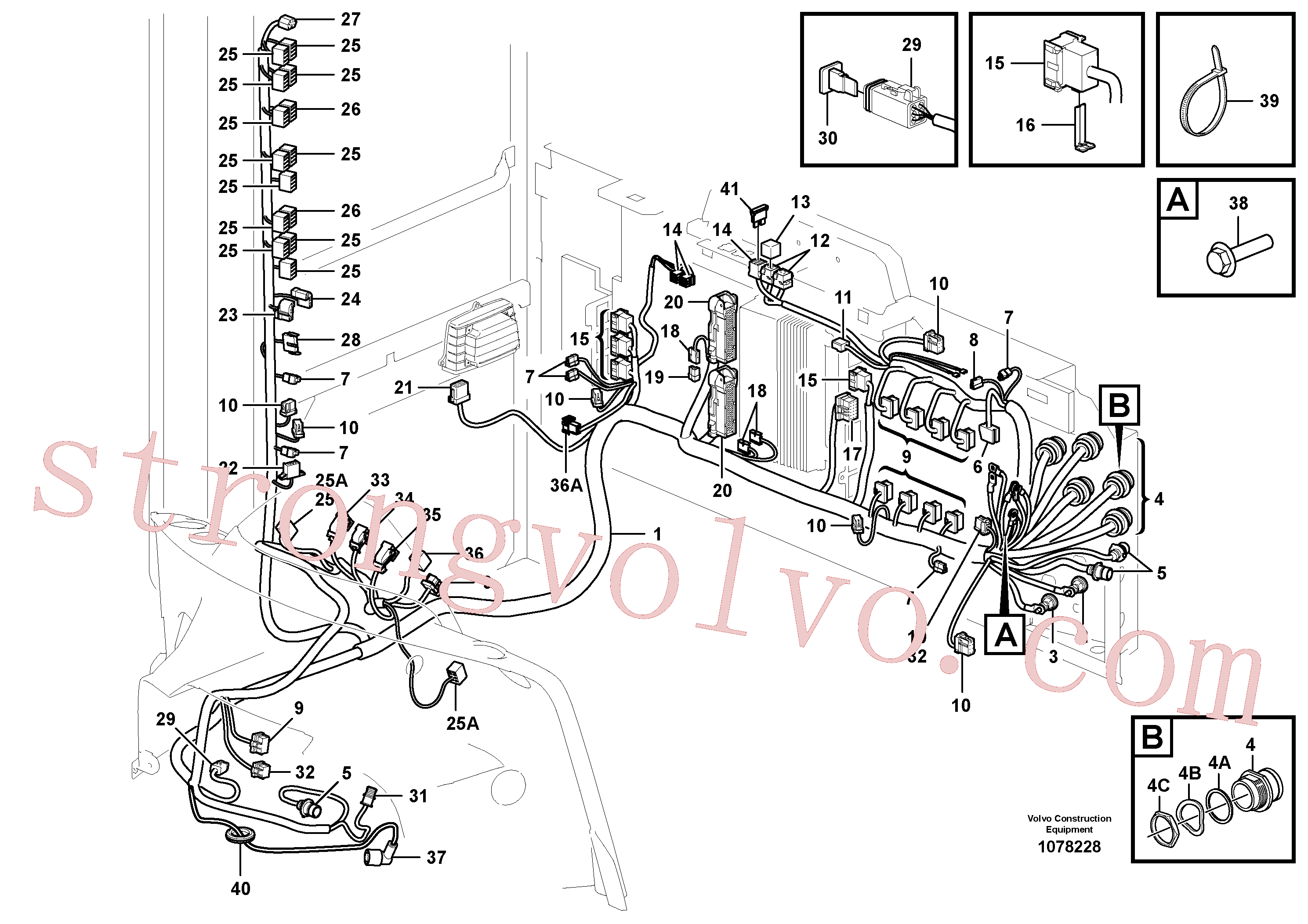 SA9877-15000 Volvo Cablagem, unidade de distribuição eléctrica(1078228 Montagem)