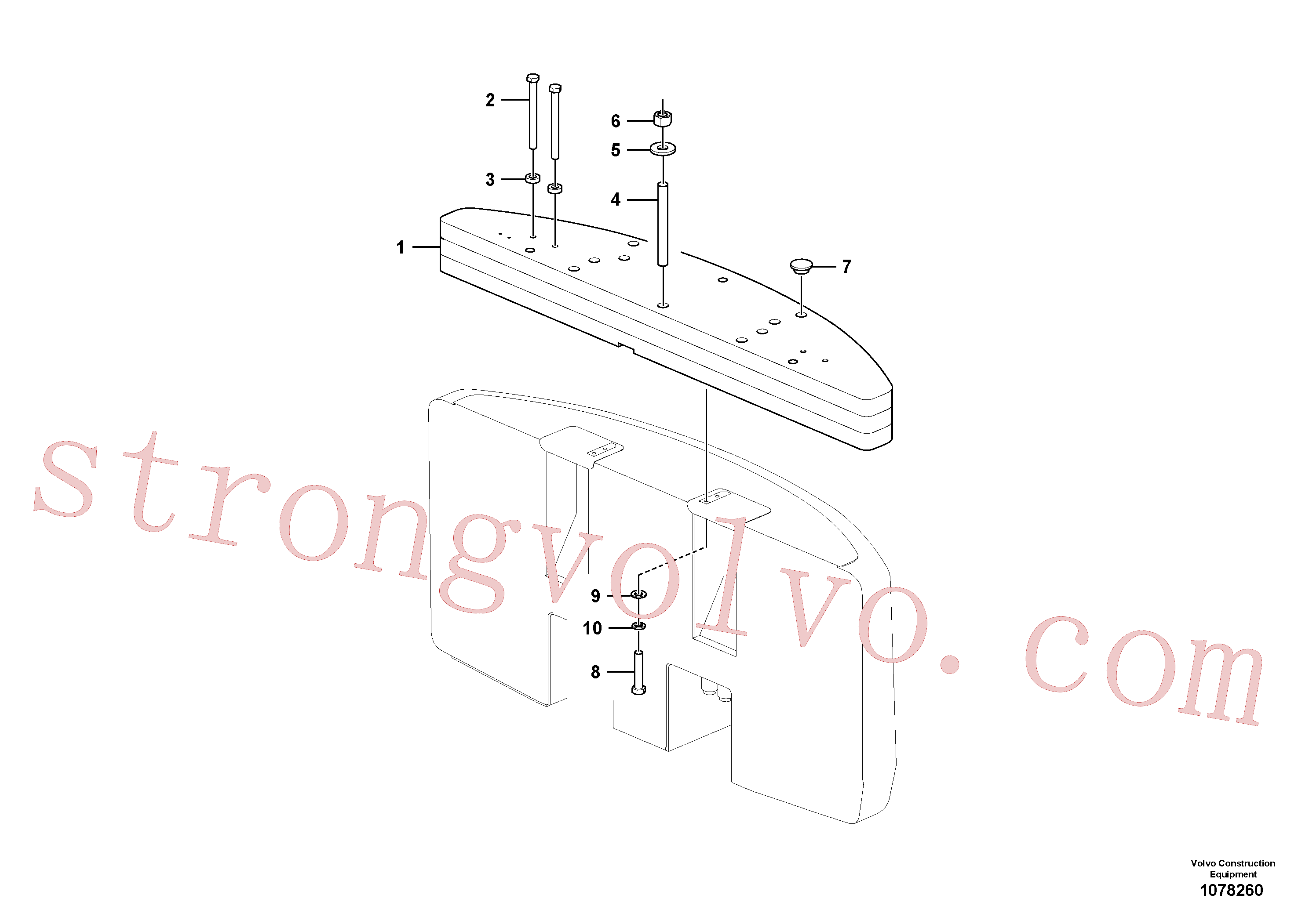 VOE997465 Parafuso sextavado Inscreva-se para Volvo Acessórios para escavadeira