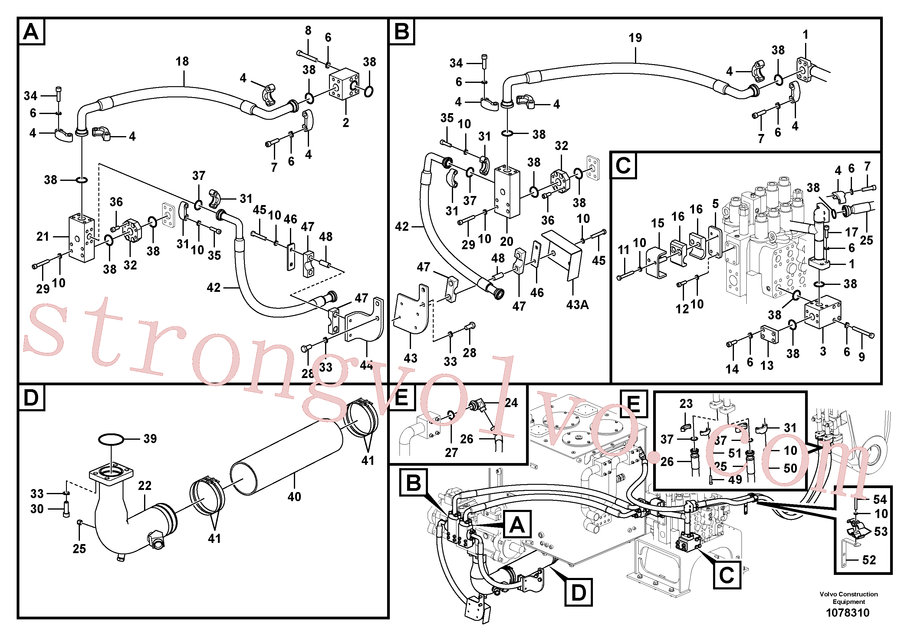 VOE14556769 Volvo Sistema hidráulico, tanque hidráulico para a bomba hidráulica(1078310 Montagem)