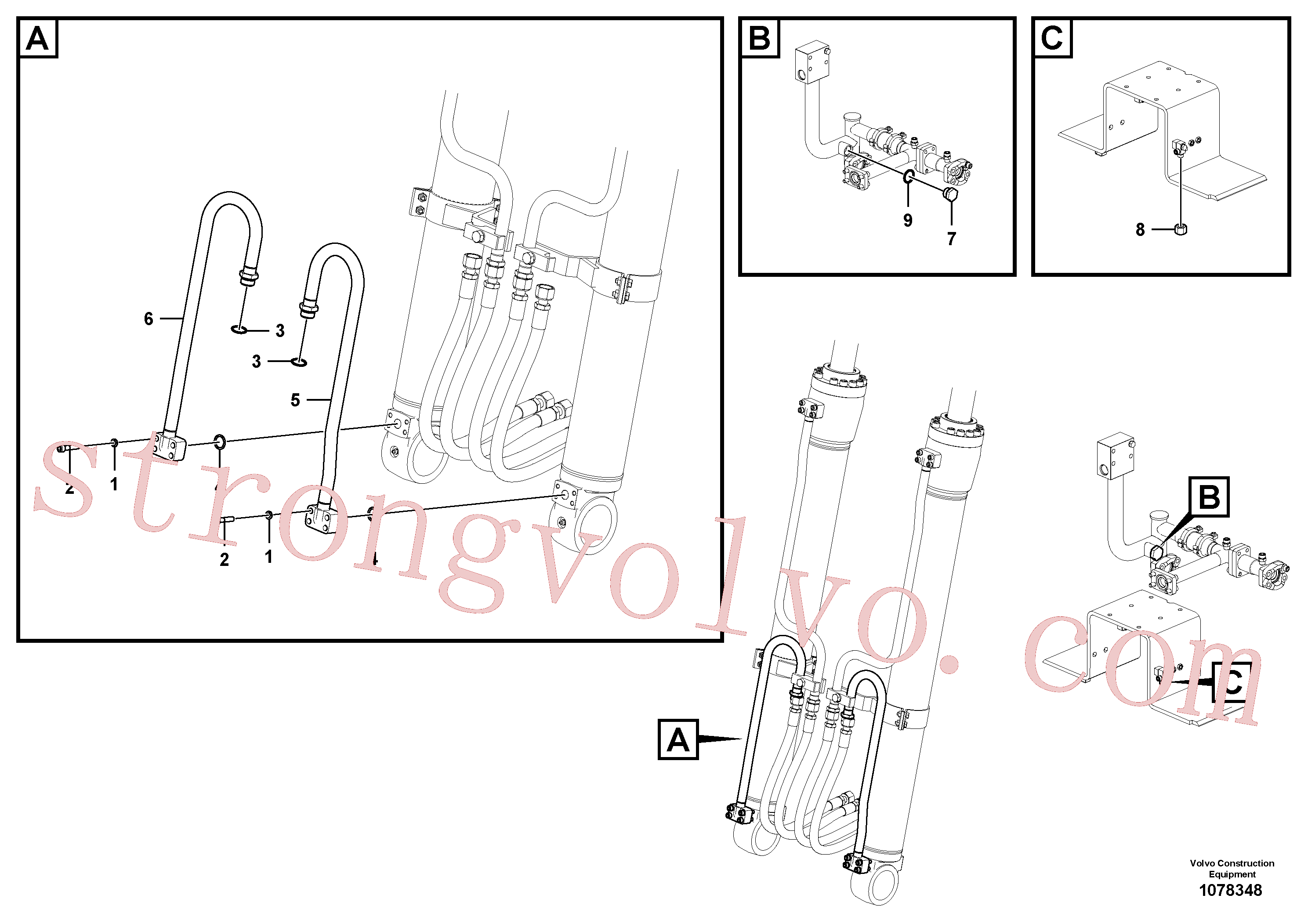 China Made SA9415-31071 Bujão Volvo Acessórios para escavadeira