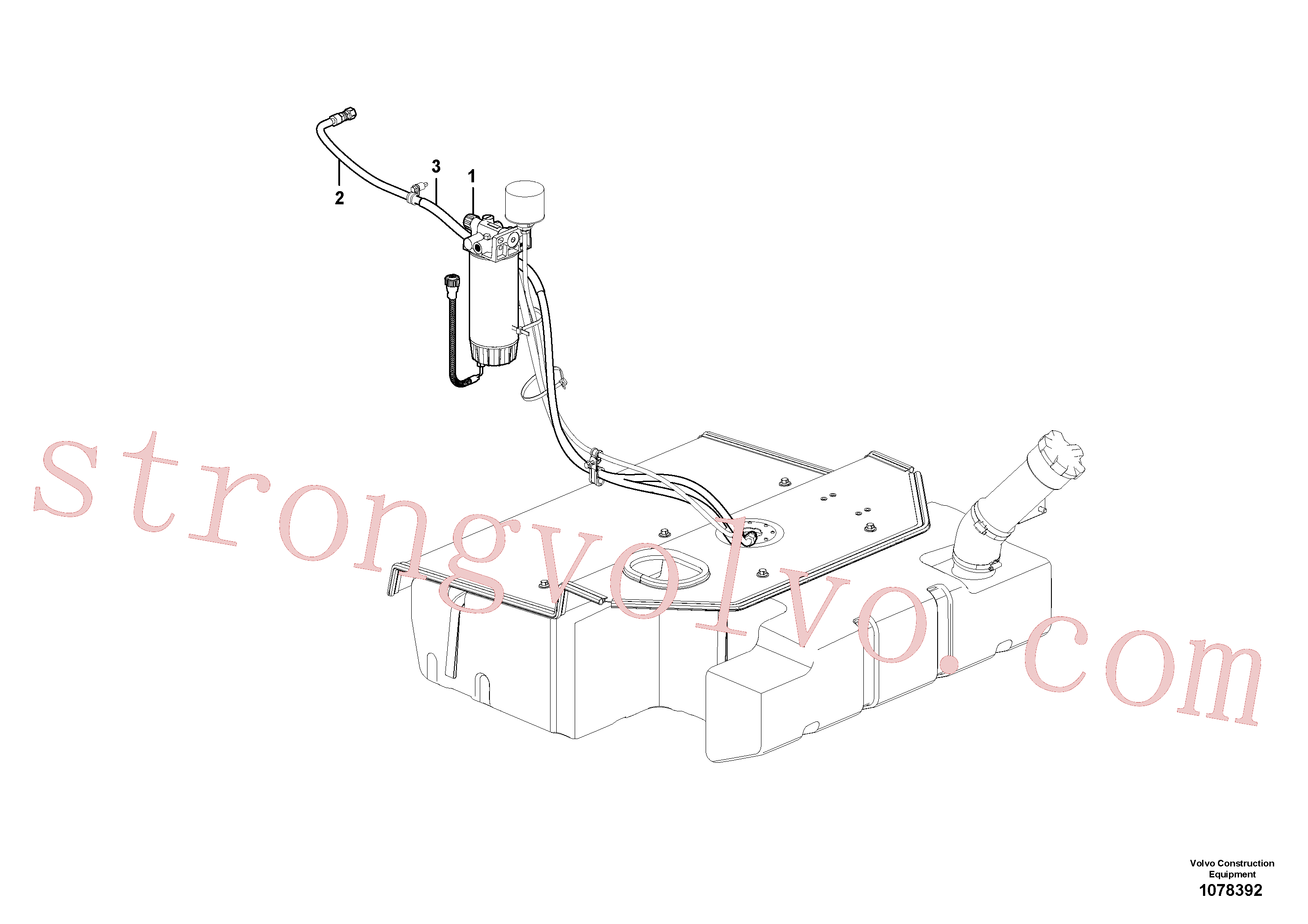 VOE4880647 Volvo Tubos de combustível(1078392 Montagem)