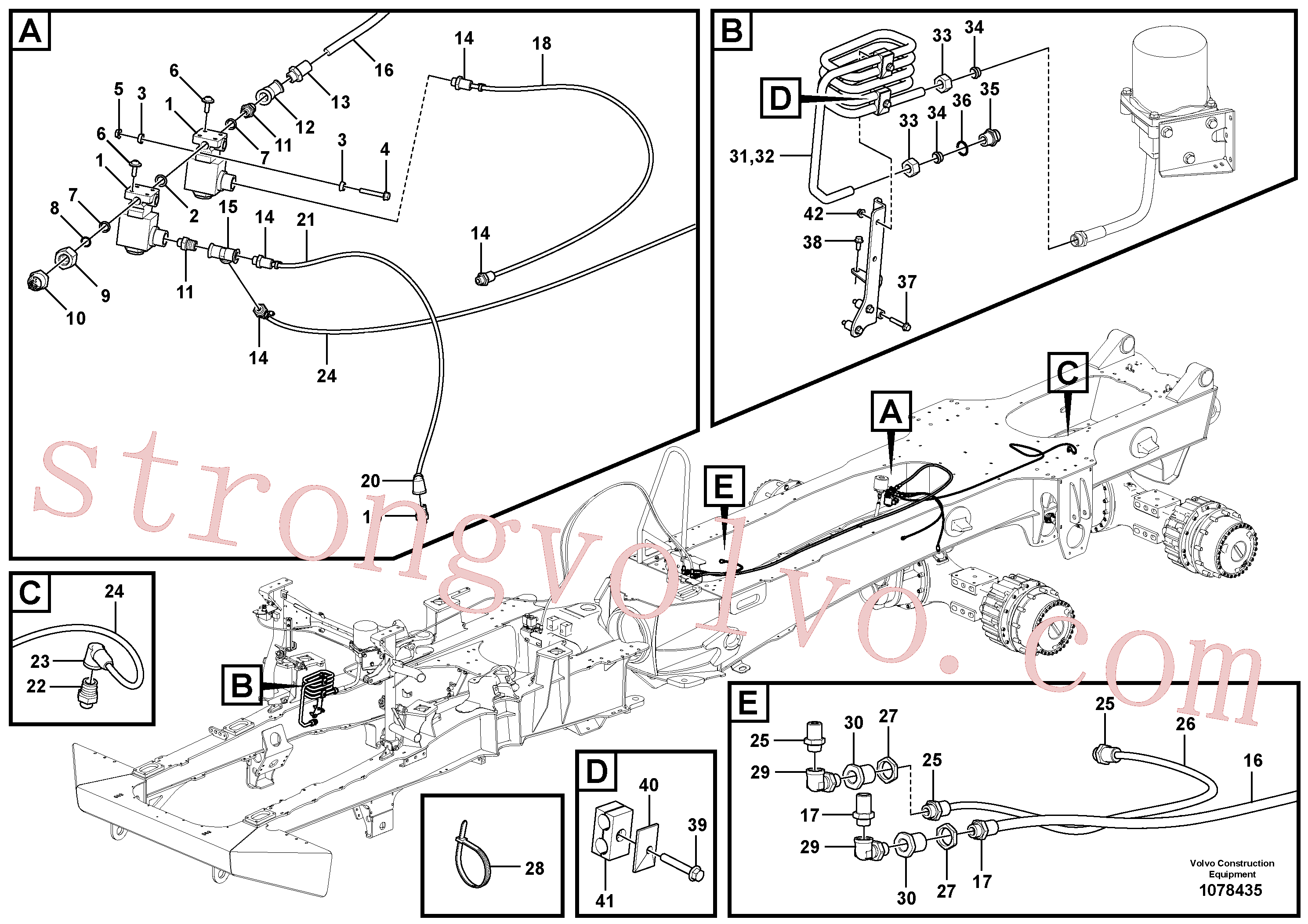 VOE11306599 Porca de conexão Volvo escavadeira
