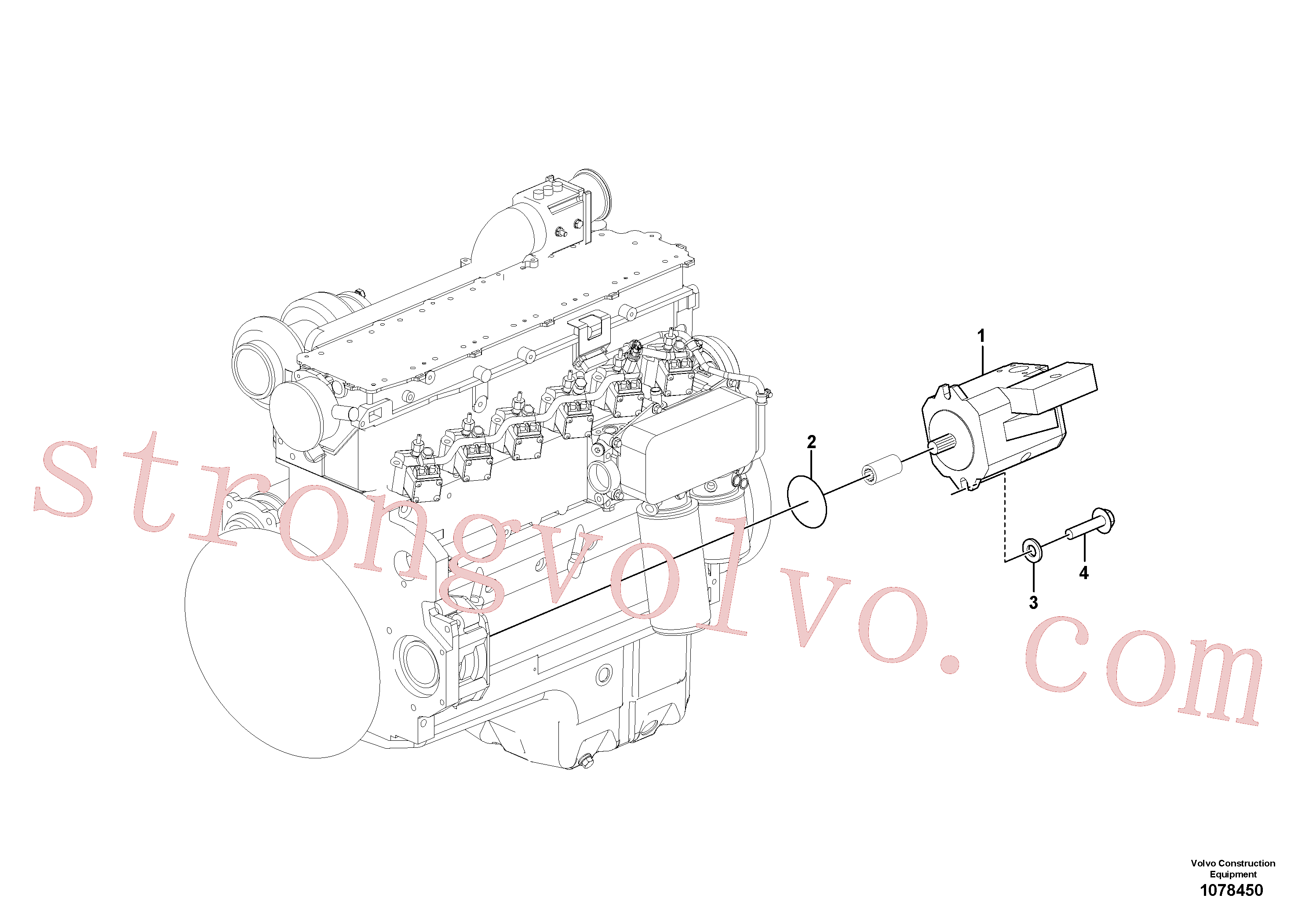 VOE966343 Volvo Bomba hidráulica com acessórios(1078450 Montagem)
