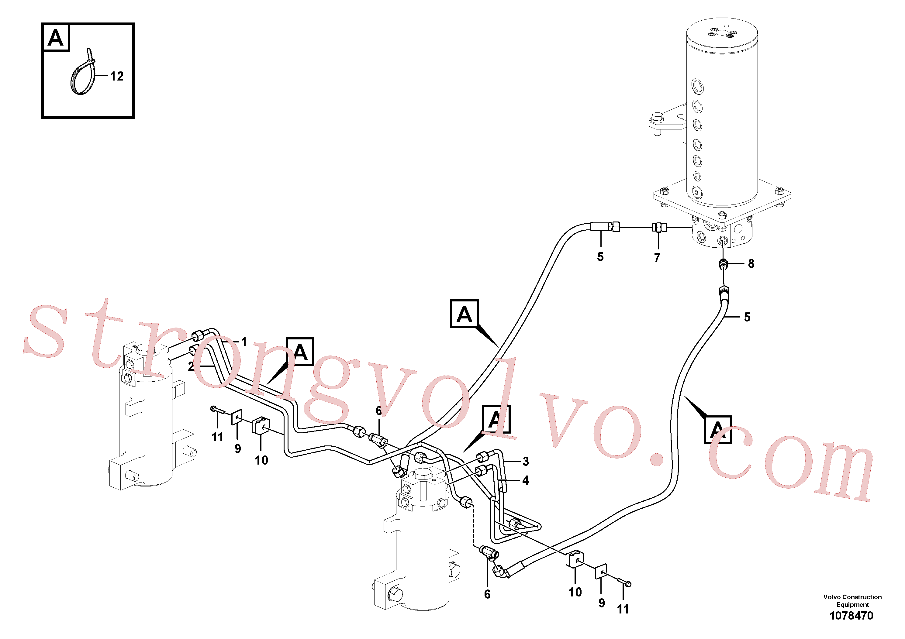 VOE937185 Volvo Sistema oscilante(1078470 Montagem)