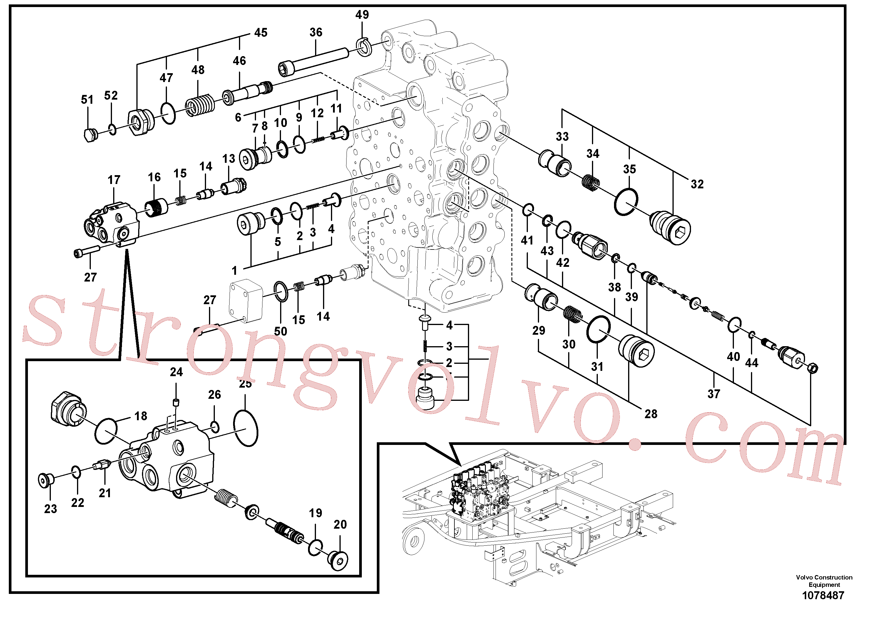SA9415-11012 Volvo Válvula mestra de comando(1078487 Montagem)