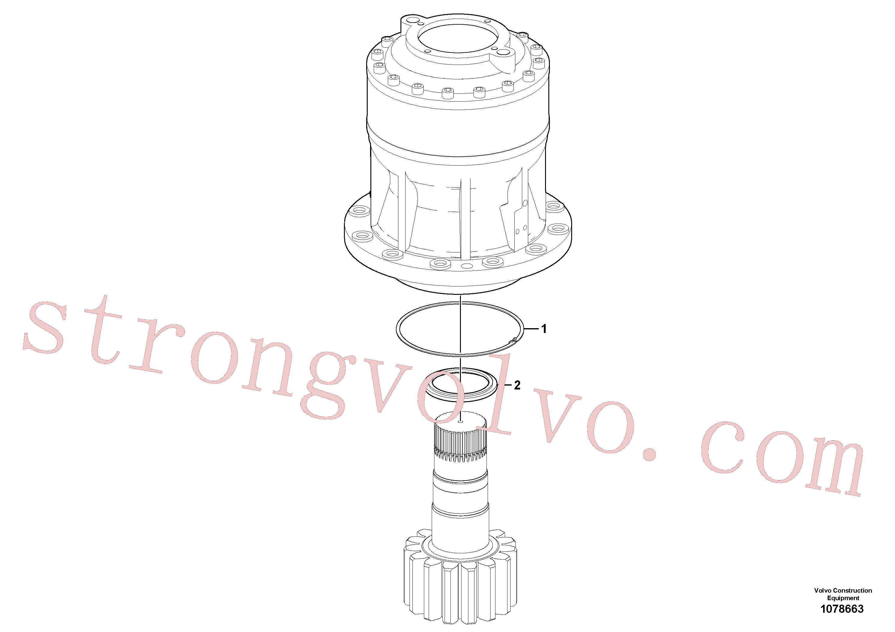 Volvo VOE14696081 Eixo de redução Volvo Acessórios para escavadeira