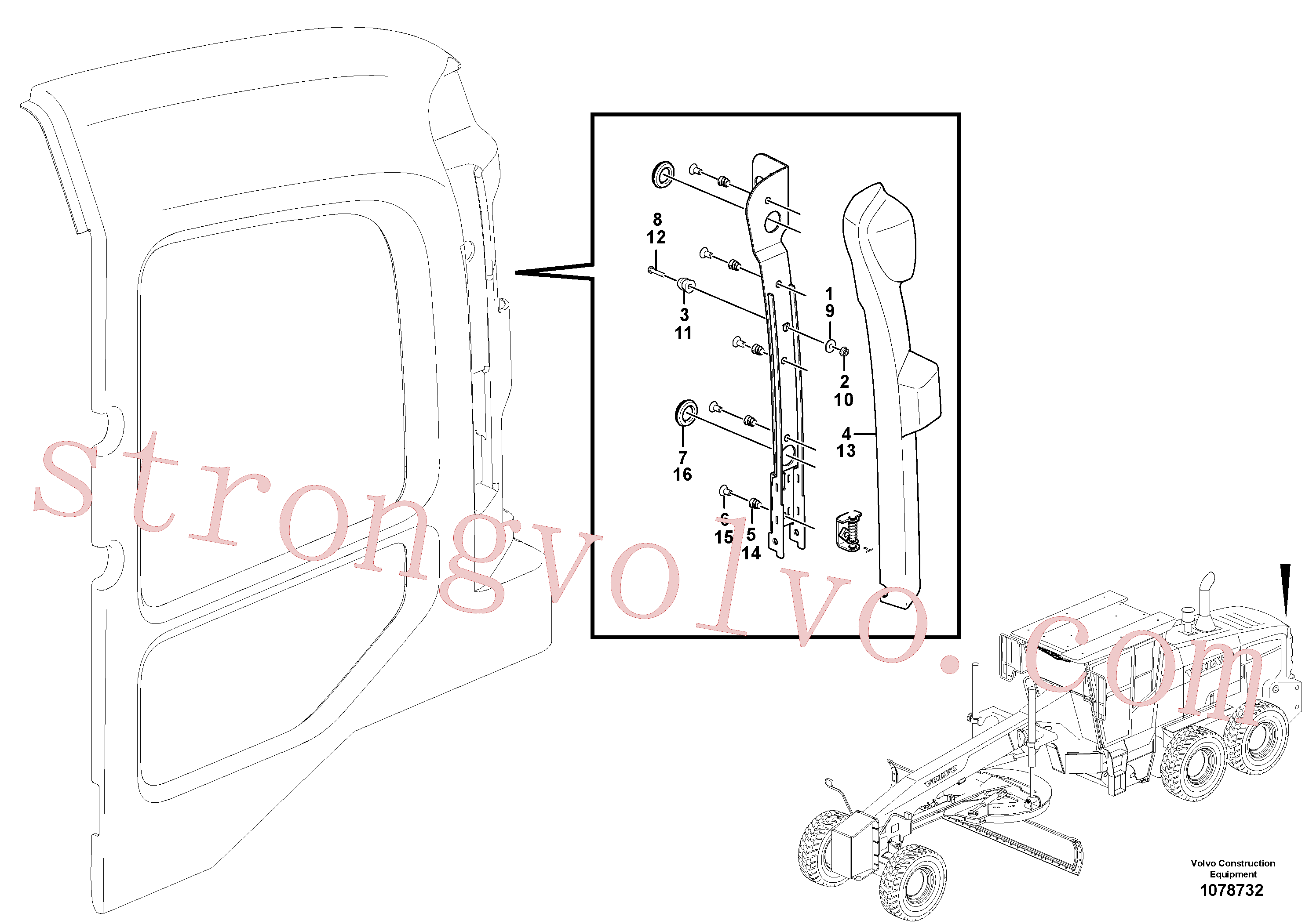 VOE949186 Volvo Caixa de radiador(1078732 Montagem)