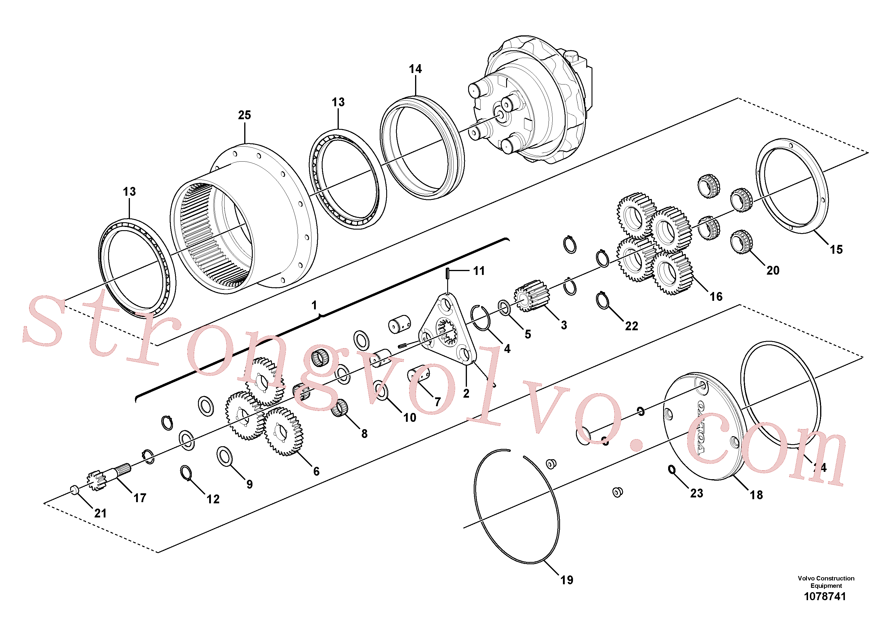 Volvo SA7118-23440 Rolamento de agulhas Volvo Acessórios para escavadeira