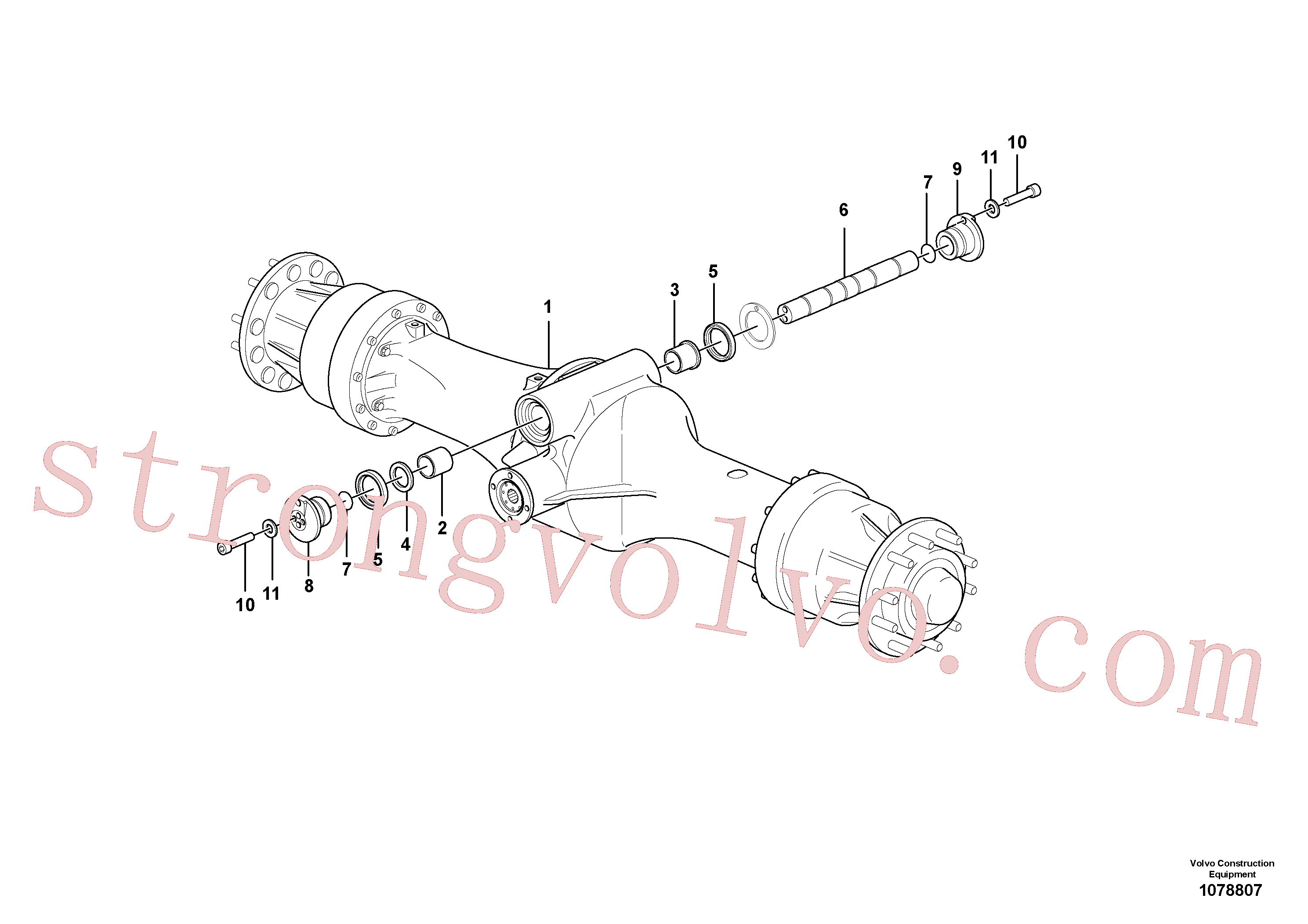 VOE56092 Volvo Suspensão do eixo(1078807 Montagem)