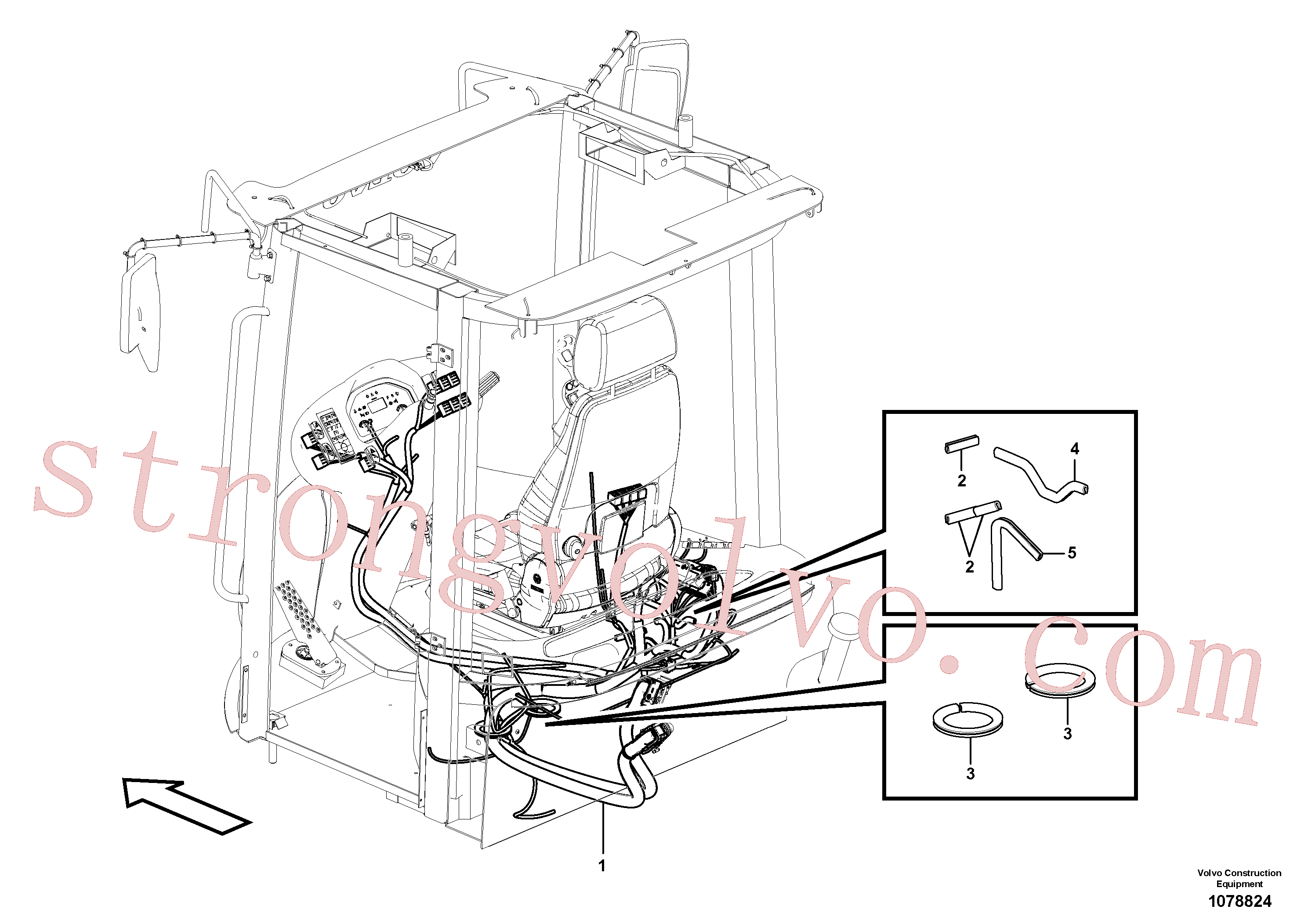 VOE11307550 Volvo Cablagem, cabina(1078824 Montagem)