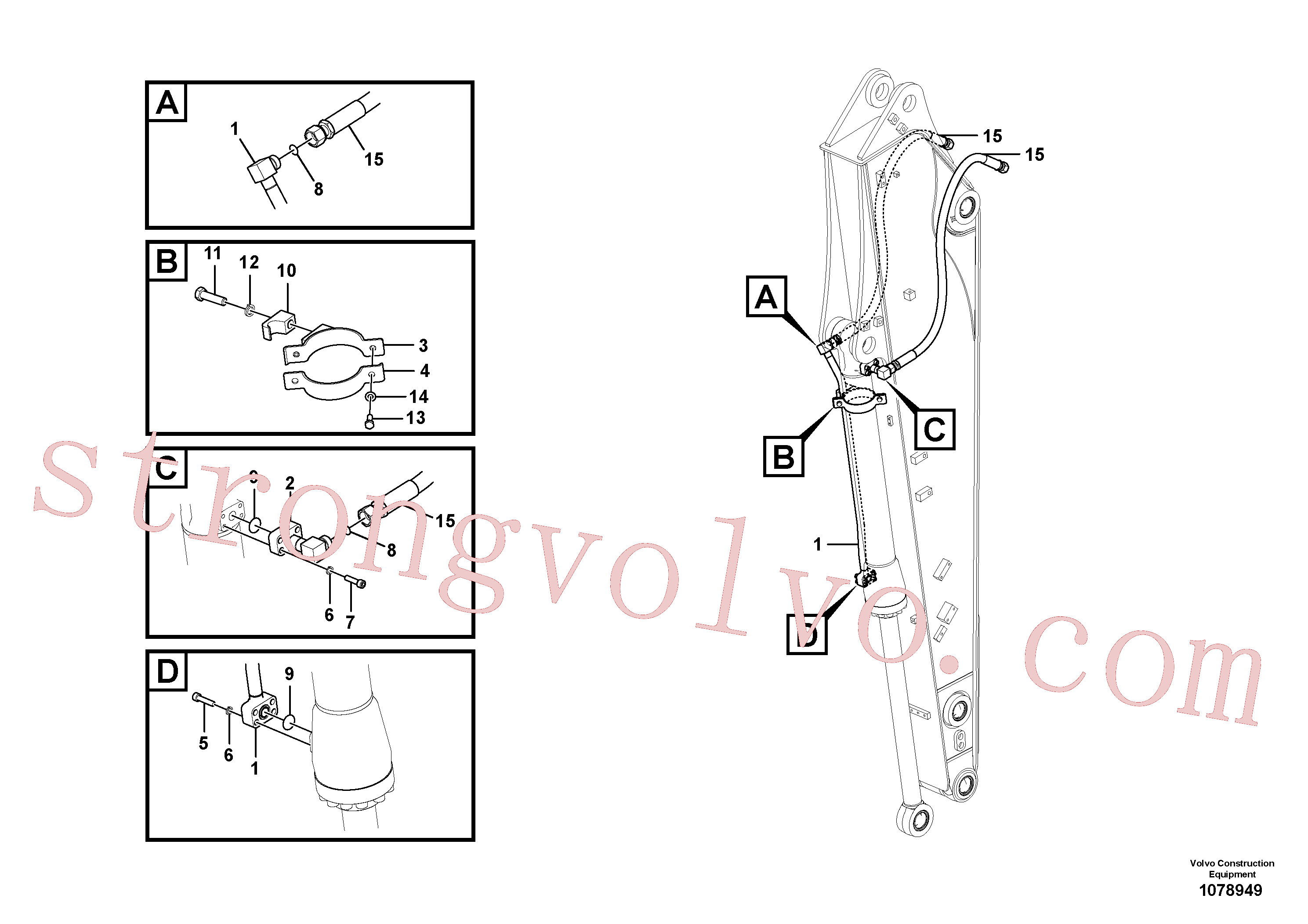Atacado VOE14677328 Tubo Volvo escavadeira