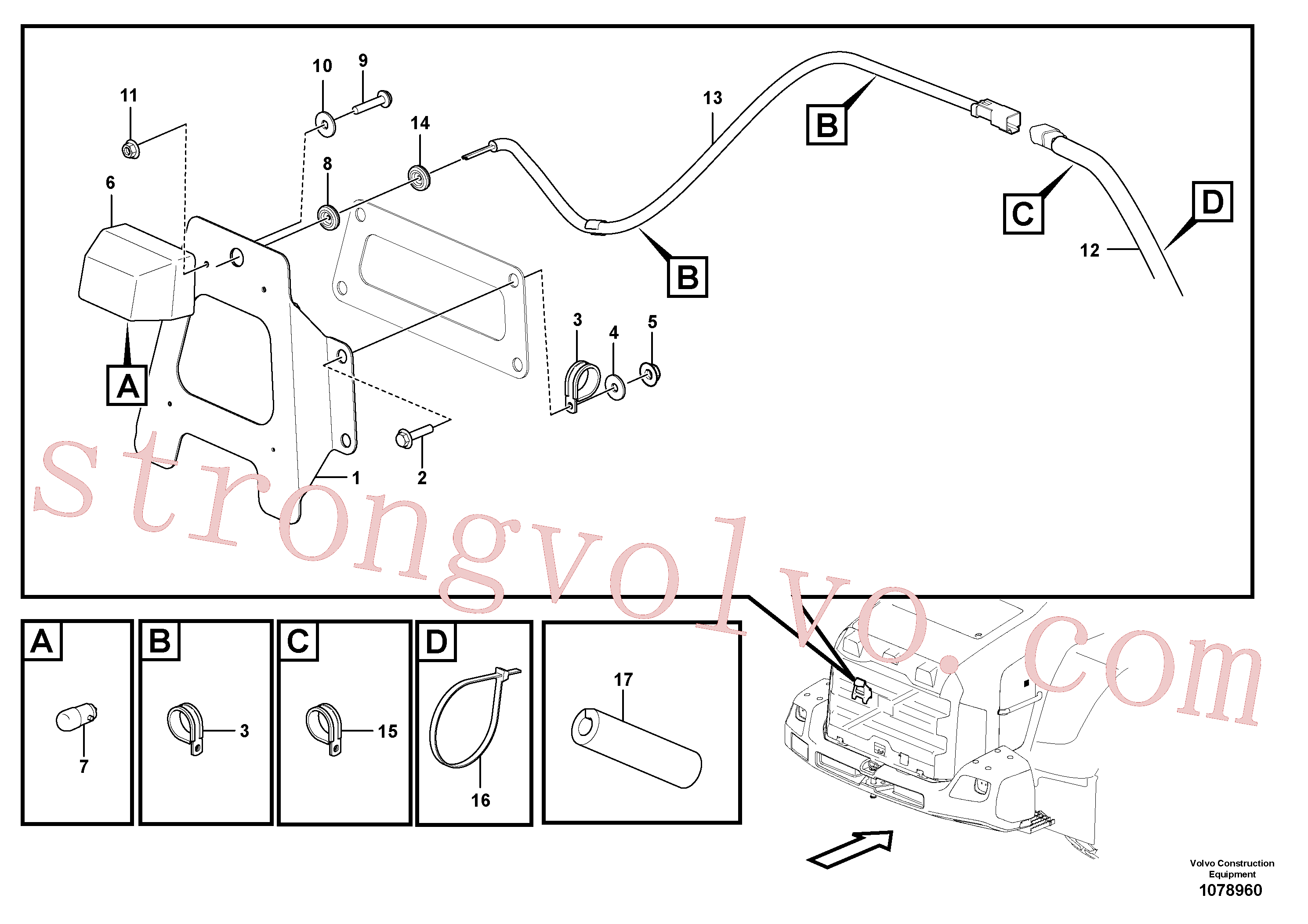China Made VOE981646 Braçadeira Volvo Acessórios para escavadeira