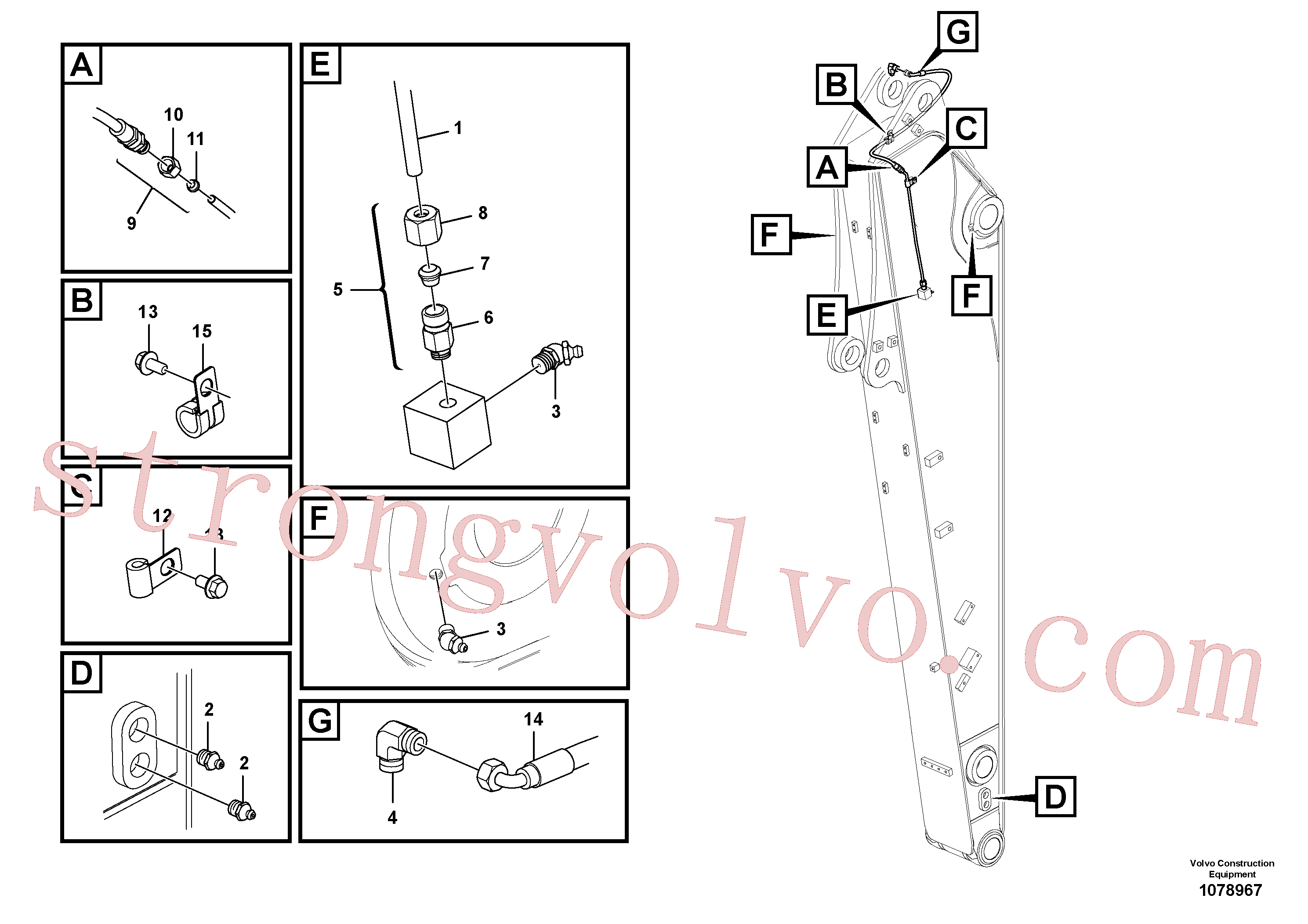 VOE14549931 Niple Inscreva-se para Volvo Acessórios para escavadeira