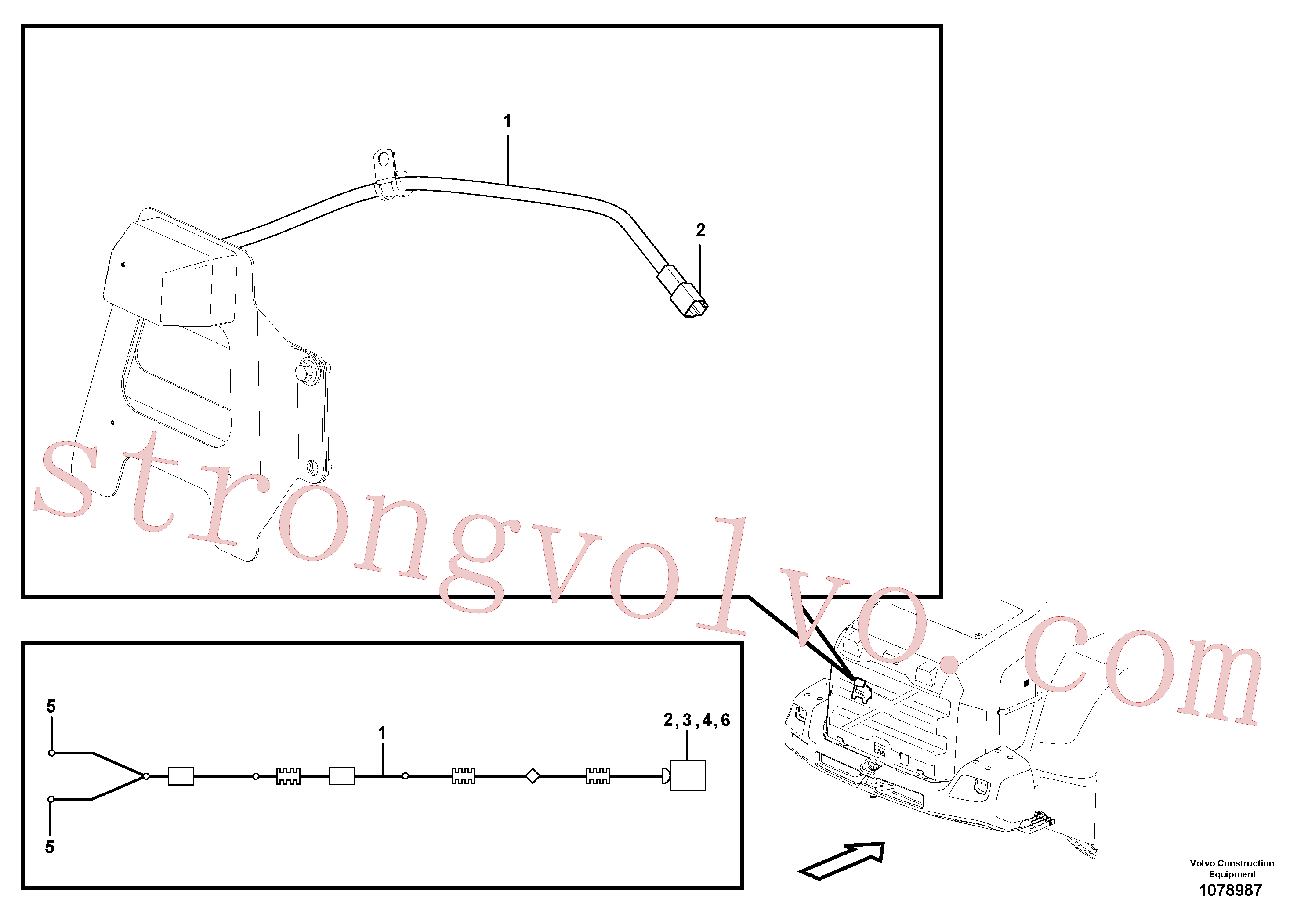 VOE874033 Volvo Luz de sinal.(1078987 Montagem)