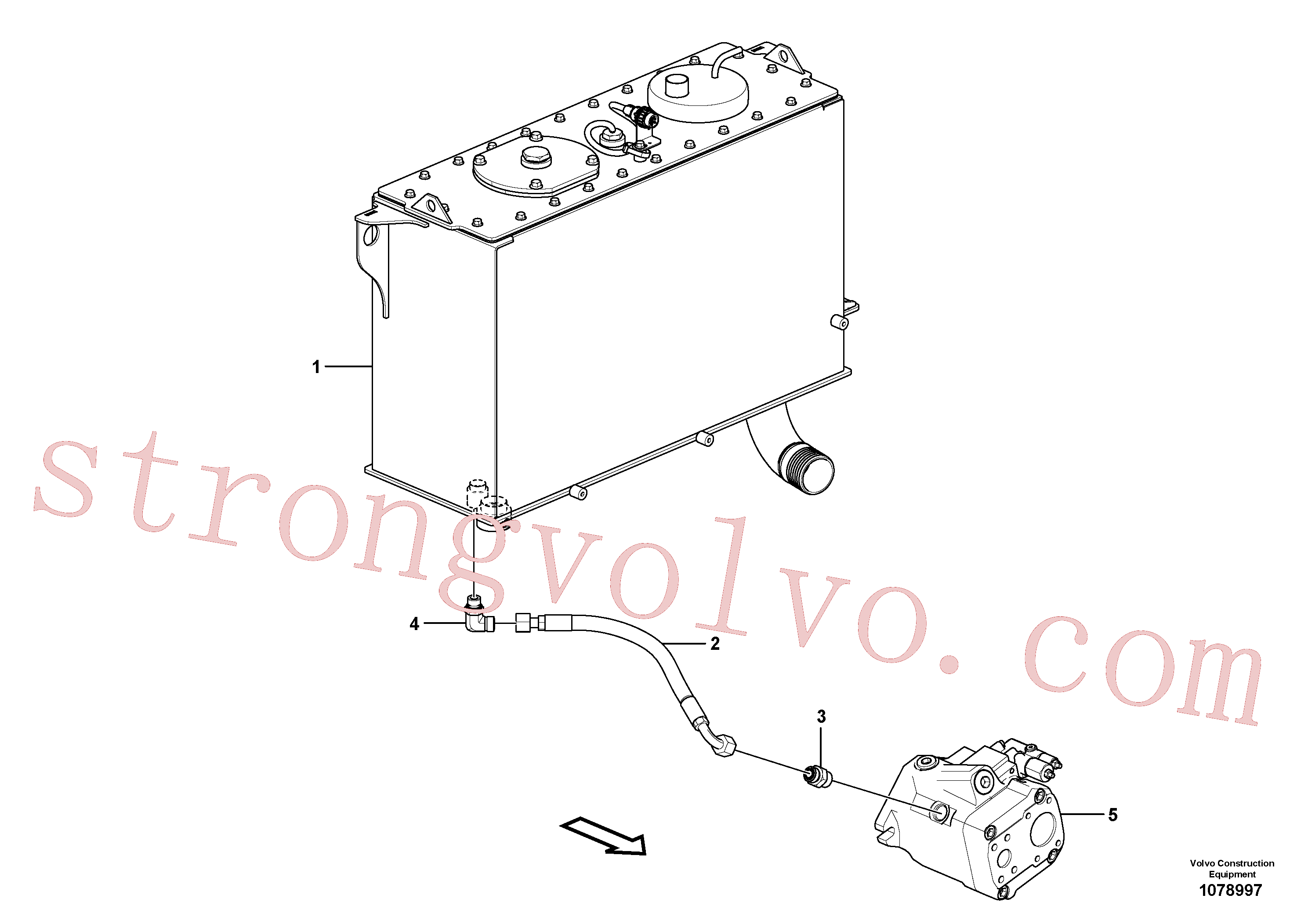 VOE11172711 Volvo Linha de purga do óleo, bomba(1078997 Montagem)