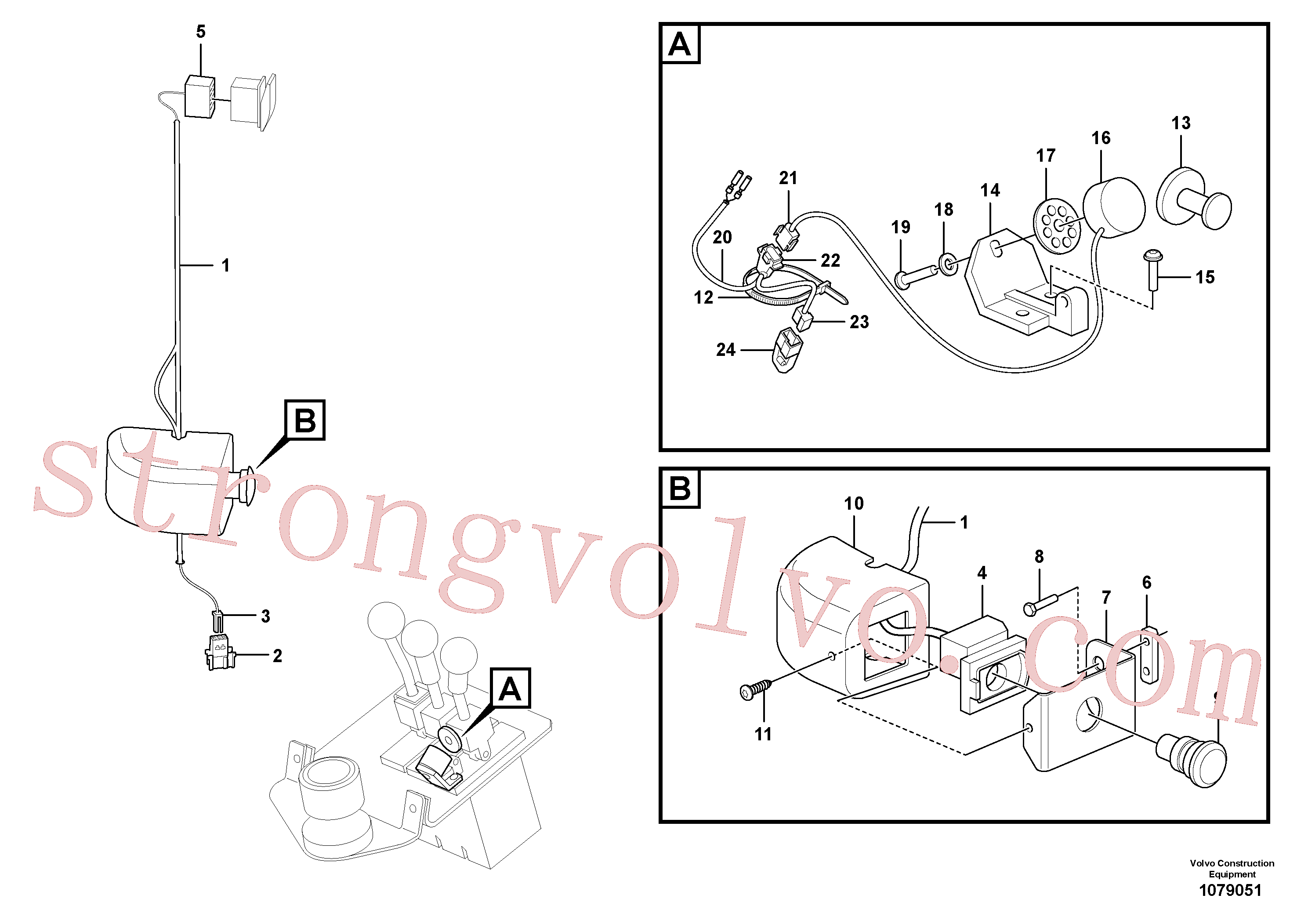 VOE4803274 Volvo Cablagem, batente, 3ª função hidráulica(1079051 Montagem)