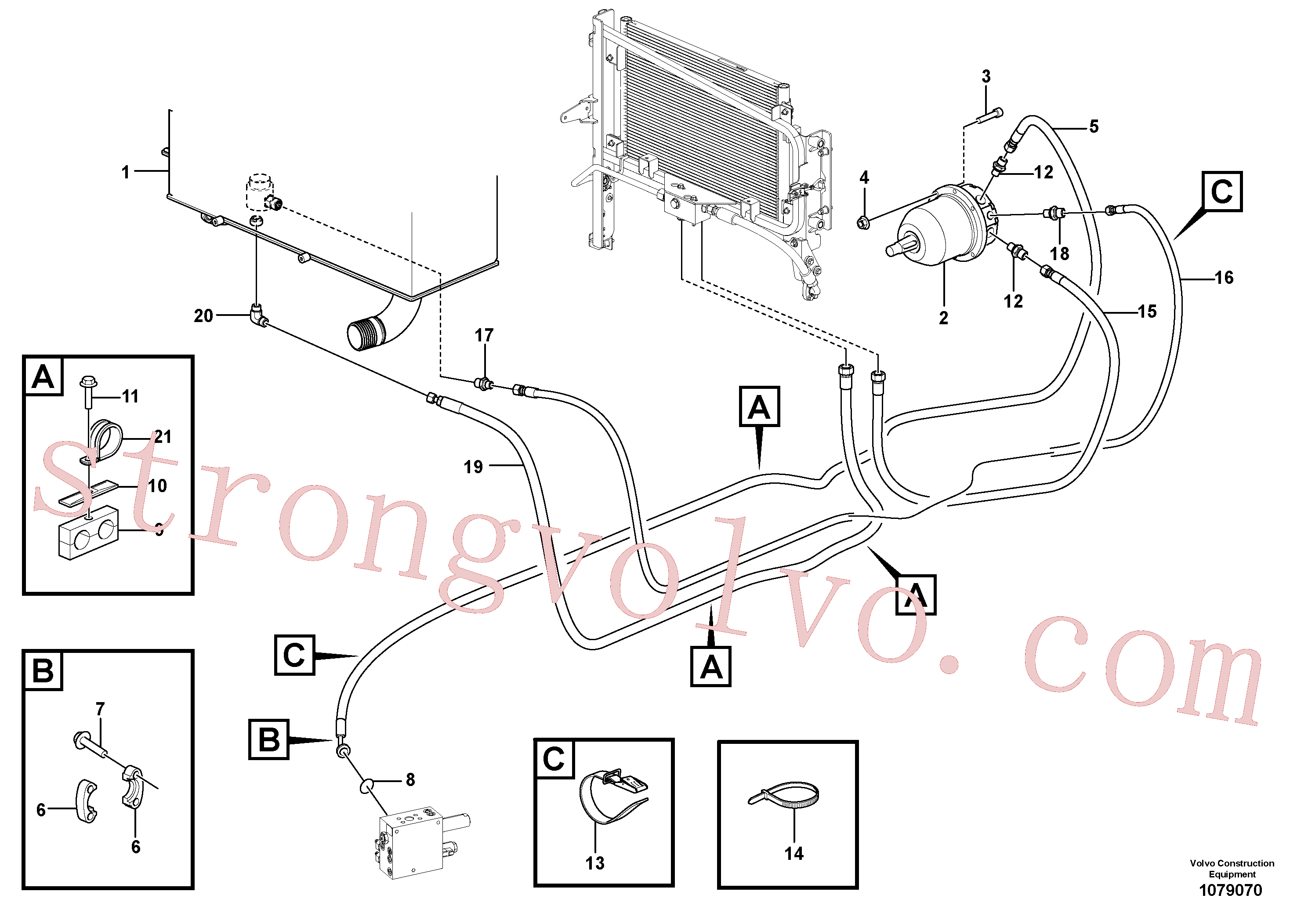 VOE17201099 Volvo Ventilador(1079070 Montagem)