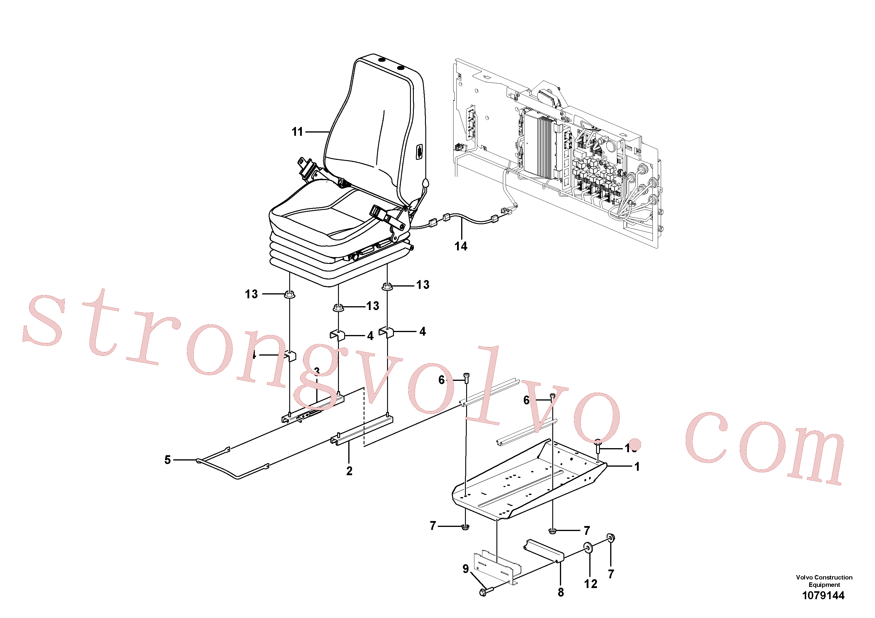 VOE13945408 Volvo Banco do operador com acessórios(1079144 Montagem)