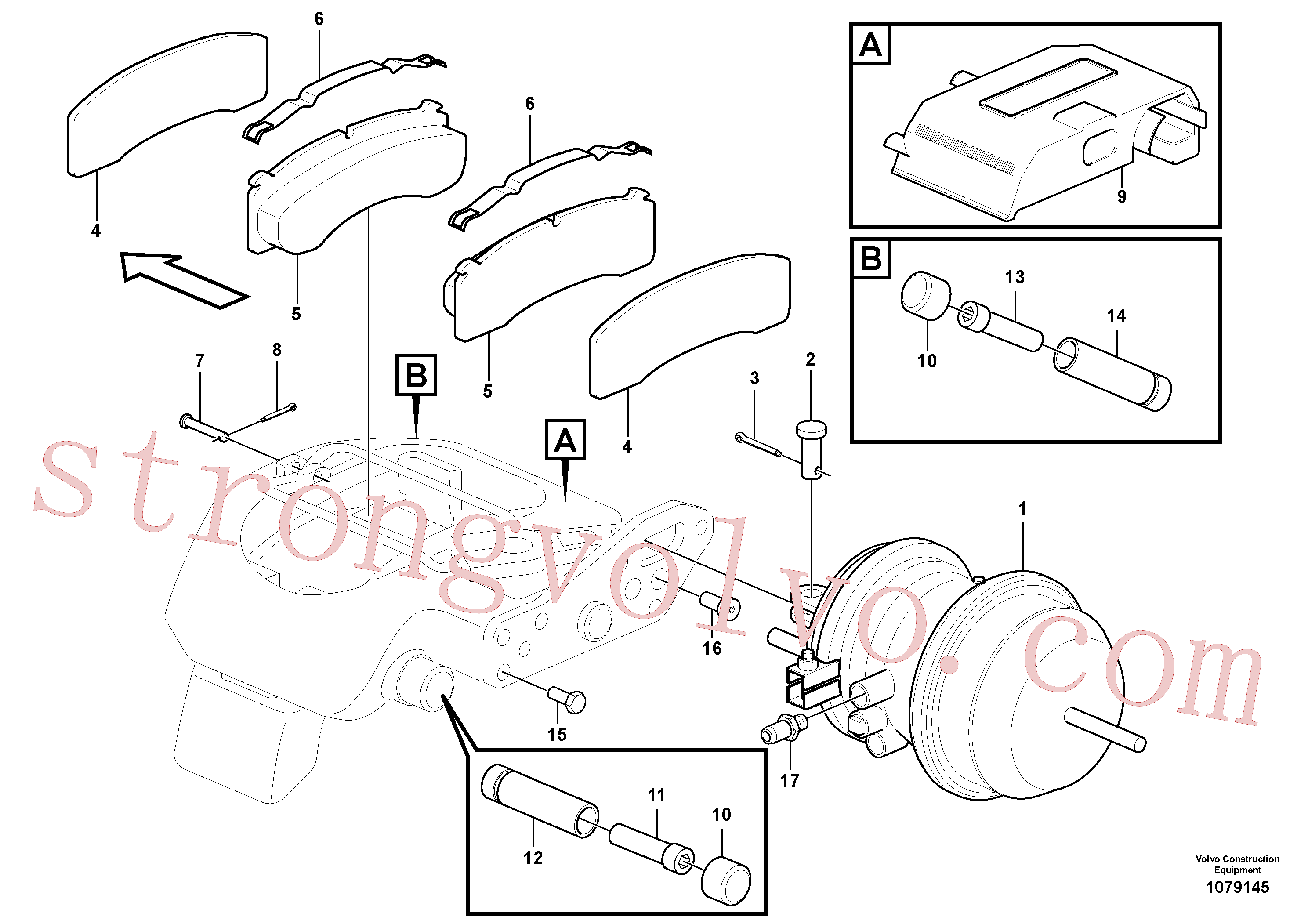 VOE977789 Volvo Travão de estacionamento(1079145 Montagem)