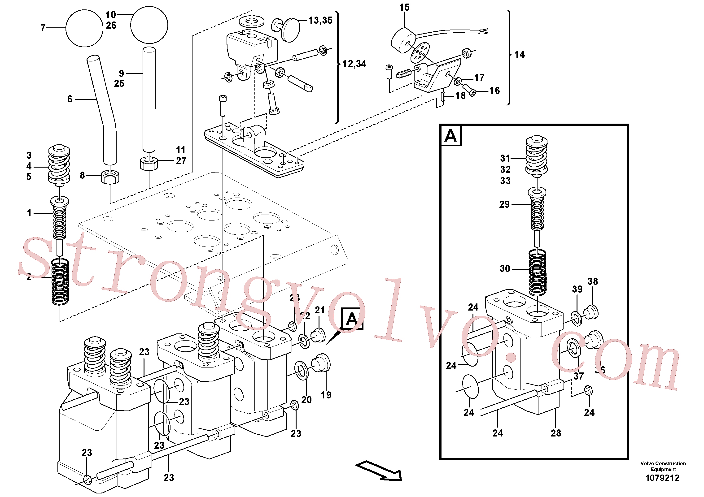 VOE11172595 Volvo Servoválvula(1079212 Montagem)