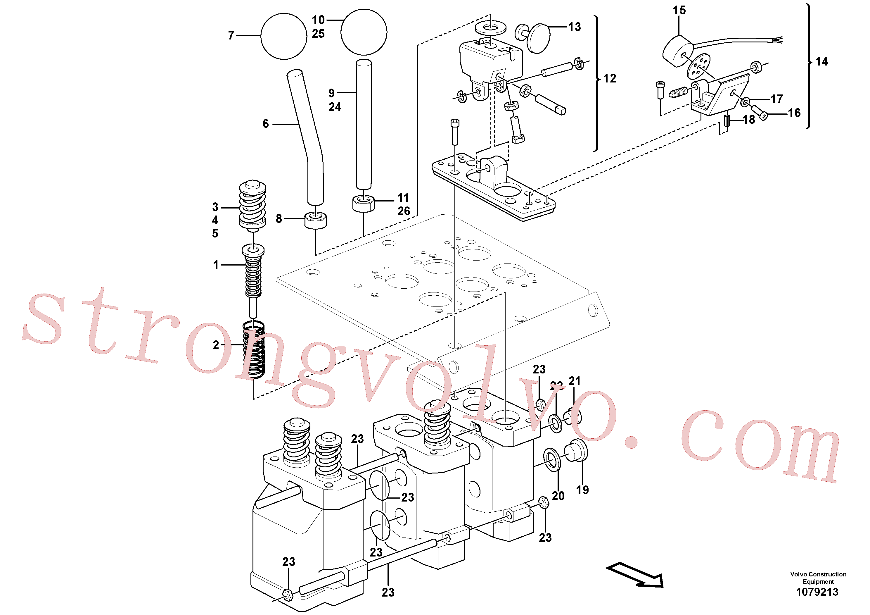 VOE11172595 Volvo Servoválvula(1079213 Montagem)