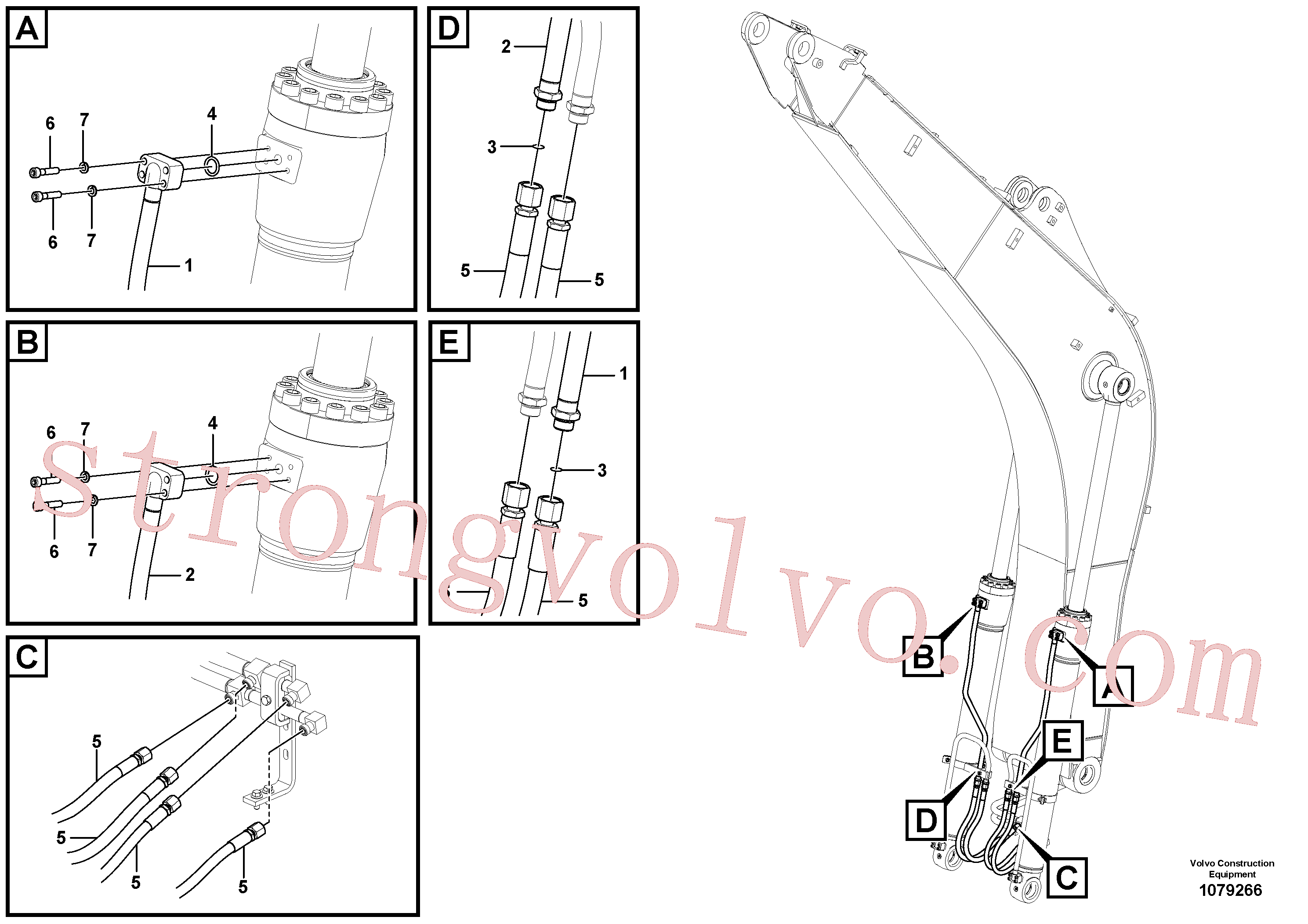 Atacado VOE14677391 Tubo Volvo escavadeira
