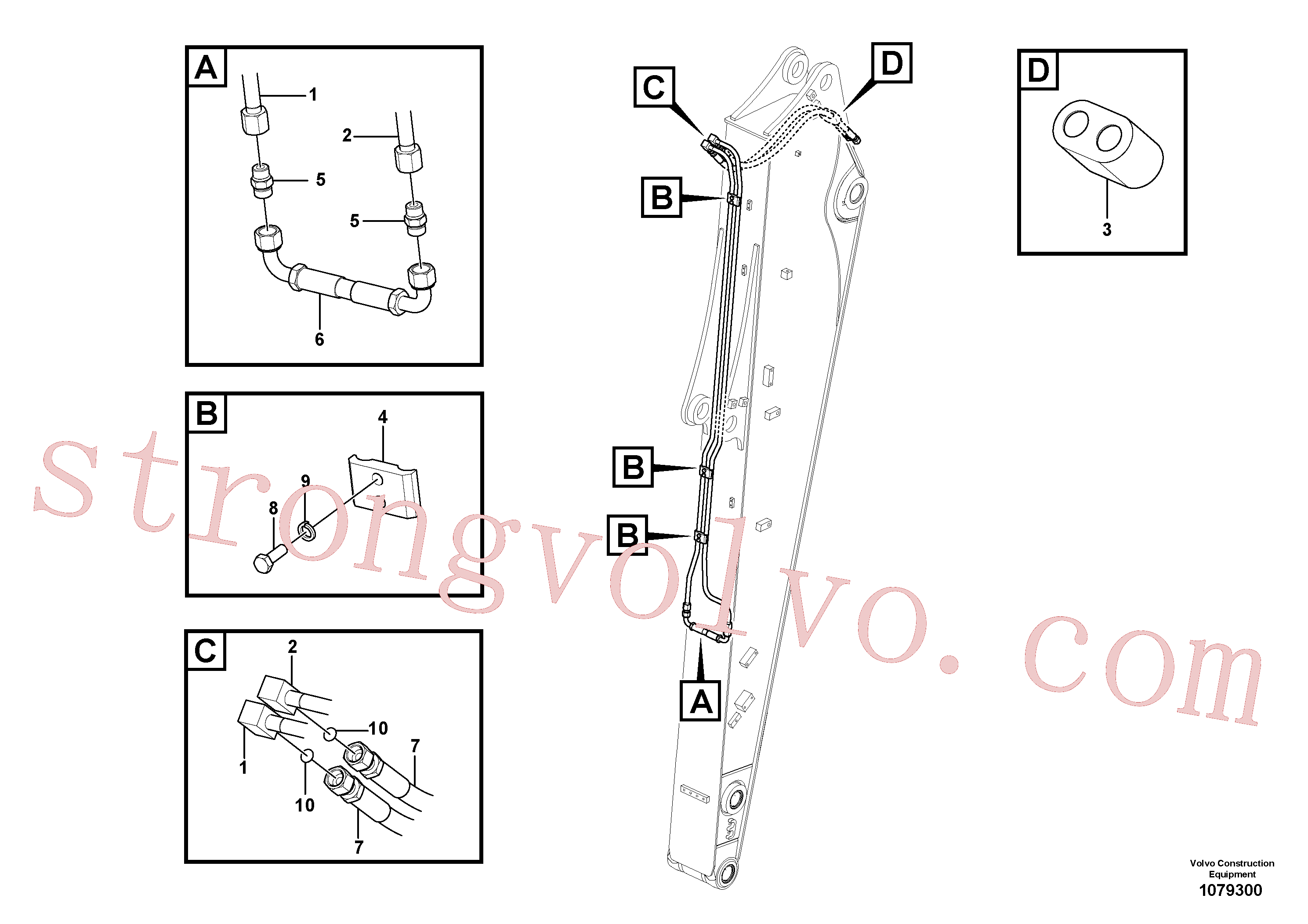 Volvo Acessórios para escavadeira VOE14550566 Pipe Acessórios