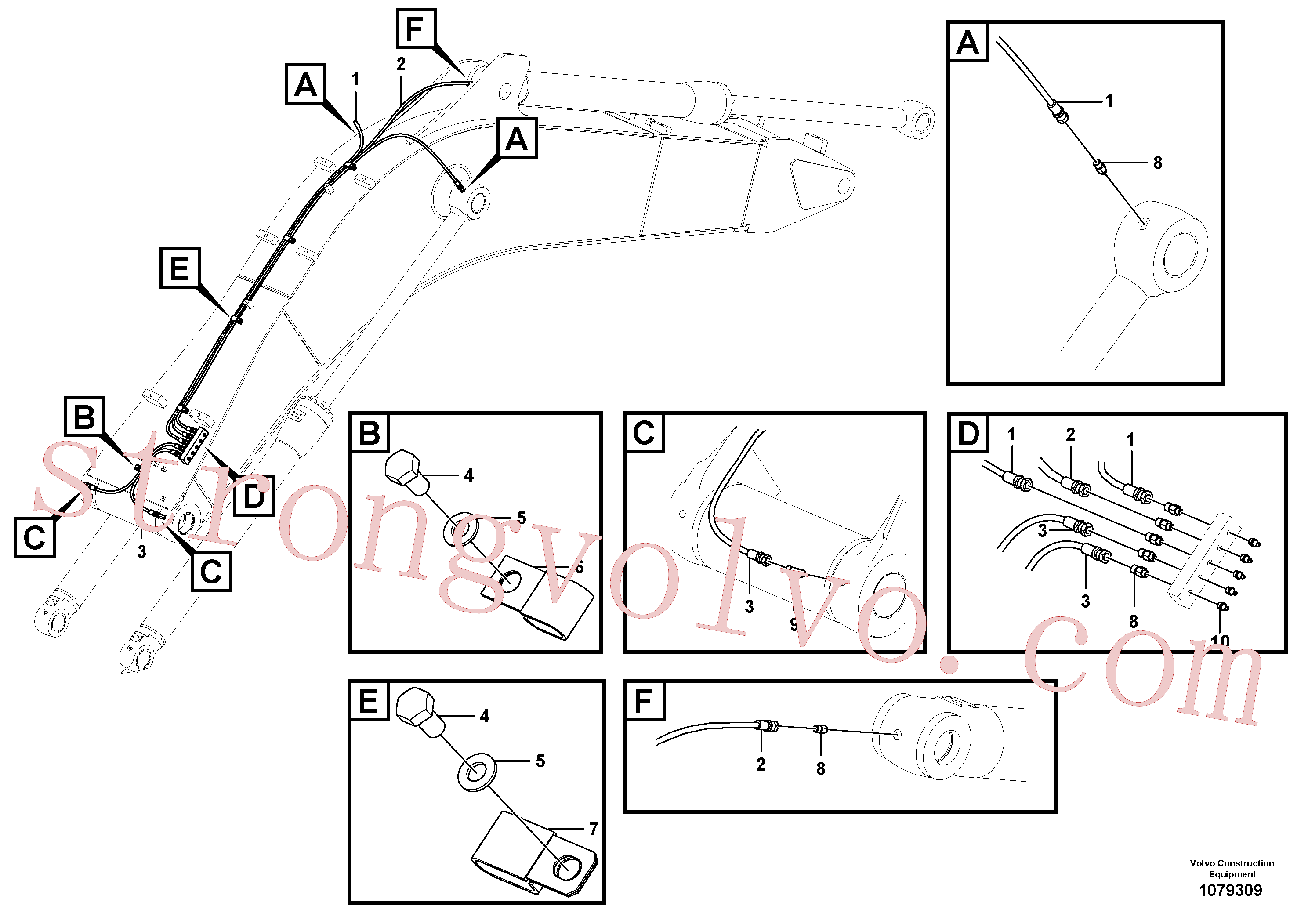 Atacado SA9482-02146 Mangueira Volvo escavadeira