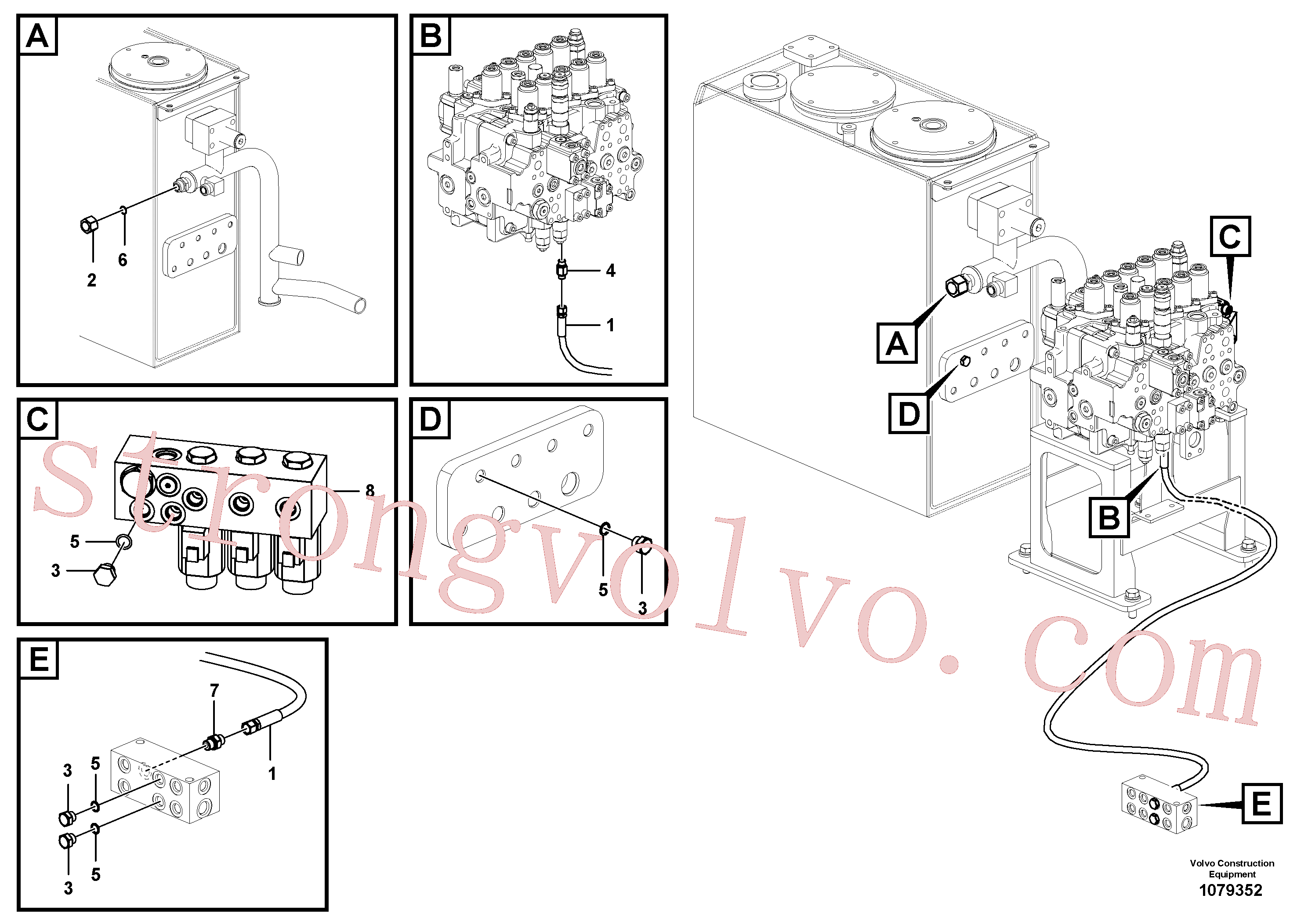 VOE14633370 Volvo Sistema servomotor, martelo e corte(1079352 Montagem)