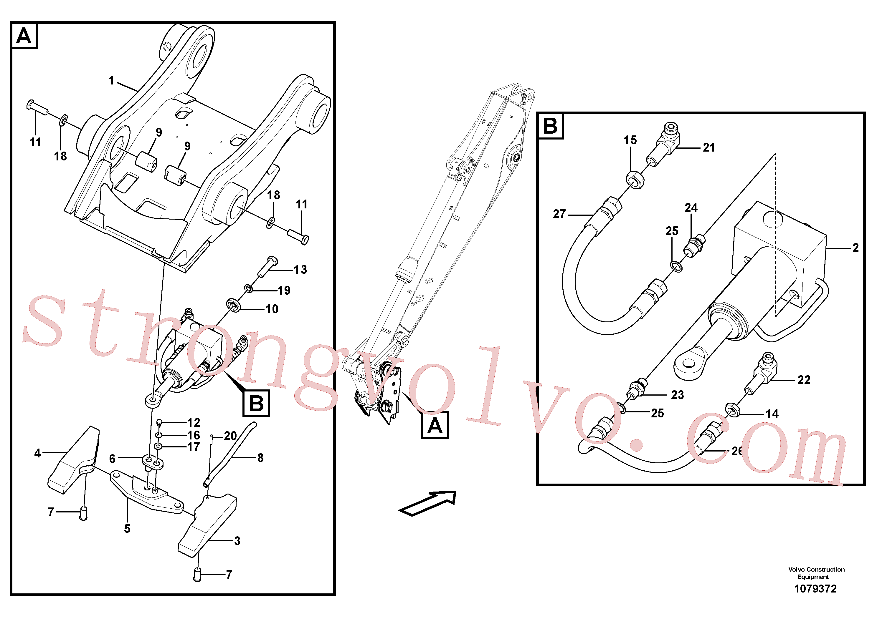 Atacado VOE14548774 Stay Volvo escavadeira