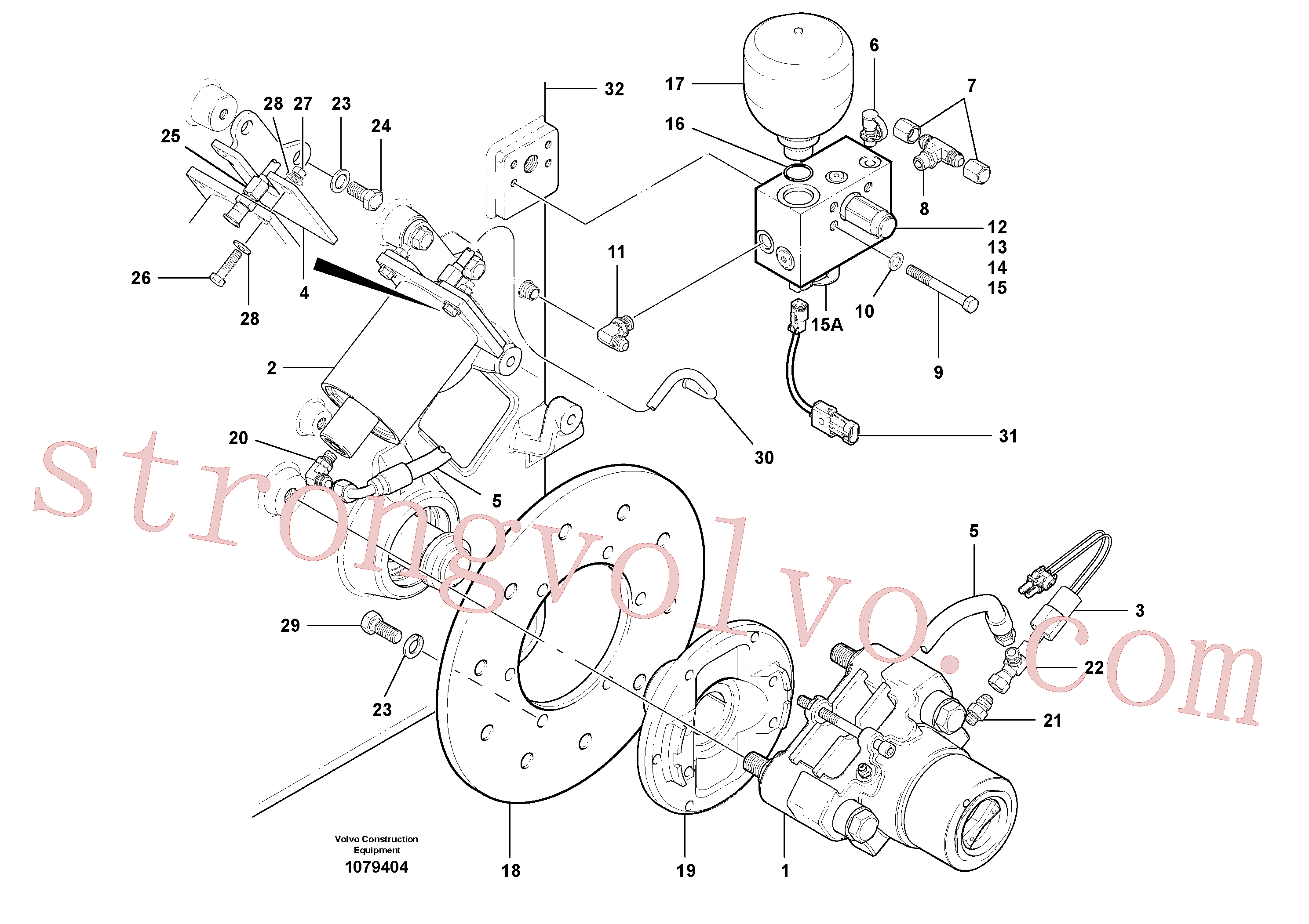 CH66123 Volvo Travão de estacionamento(1079404 Montagem)