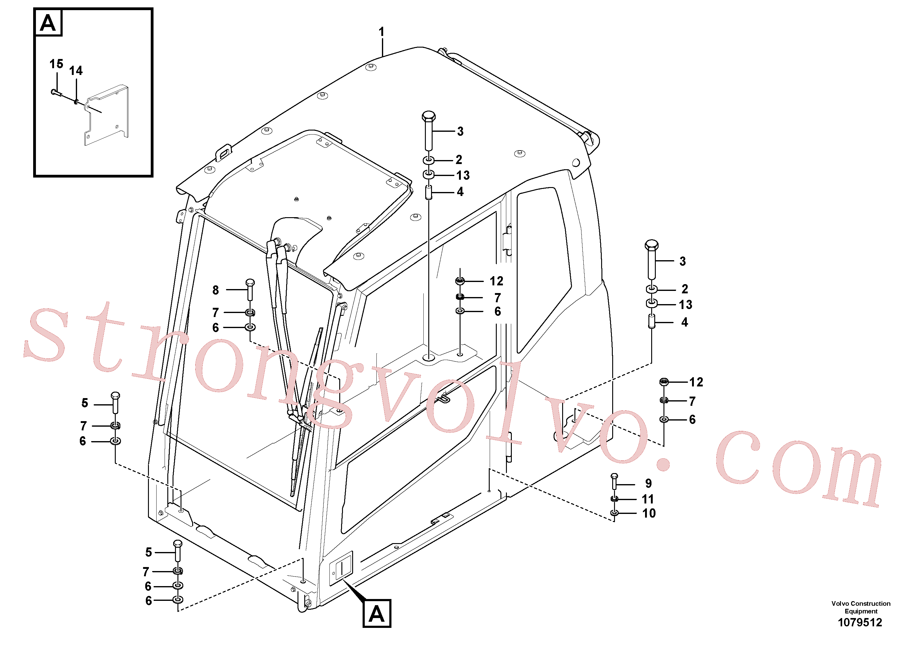 VOE983375 Volvo Apoio da cabina(1079512 Montagem)