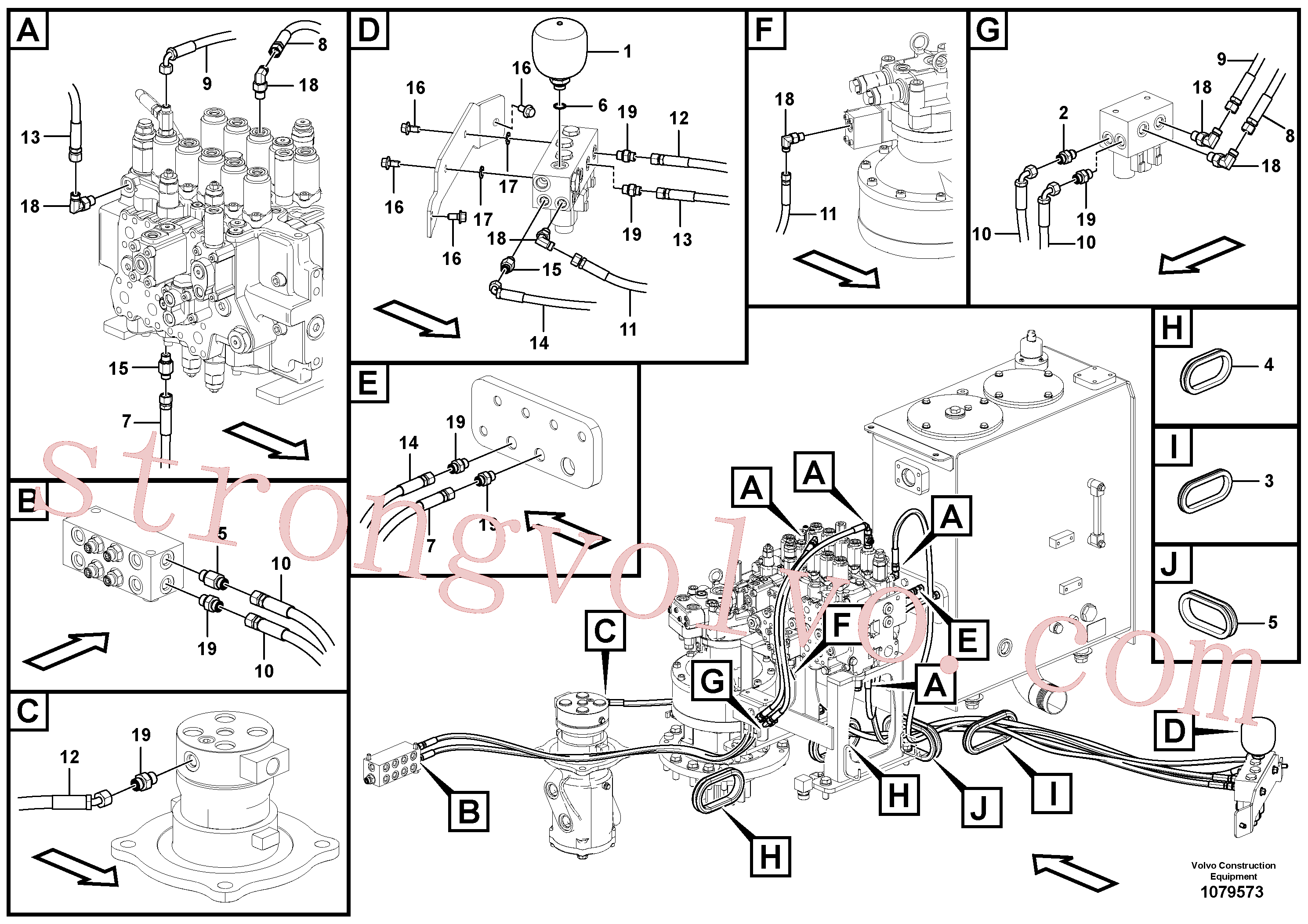 VOE14578202 Volvo Sistema servomotor, válvula de comando para válvula solenóide(1079573 Montagem)