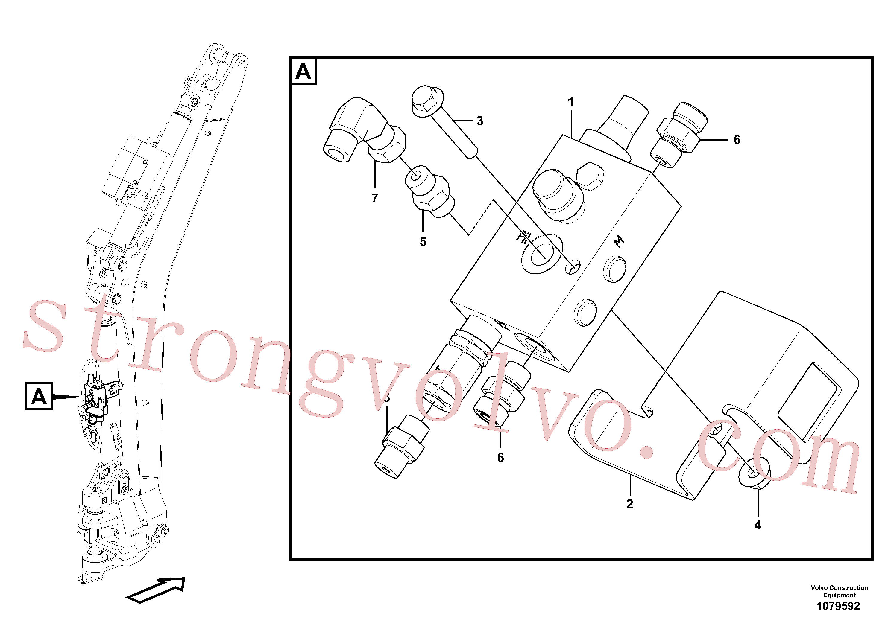 VOE15608272 Volvo Válvula de segurança (cilindro da lança)(1079592 Montagem)