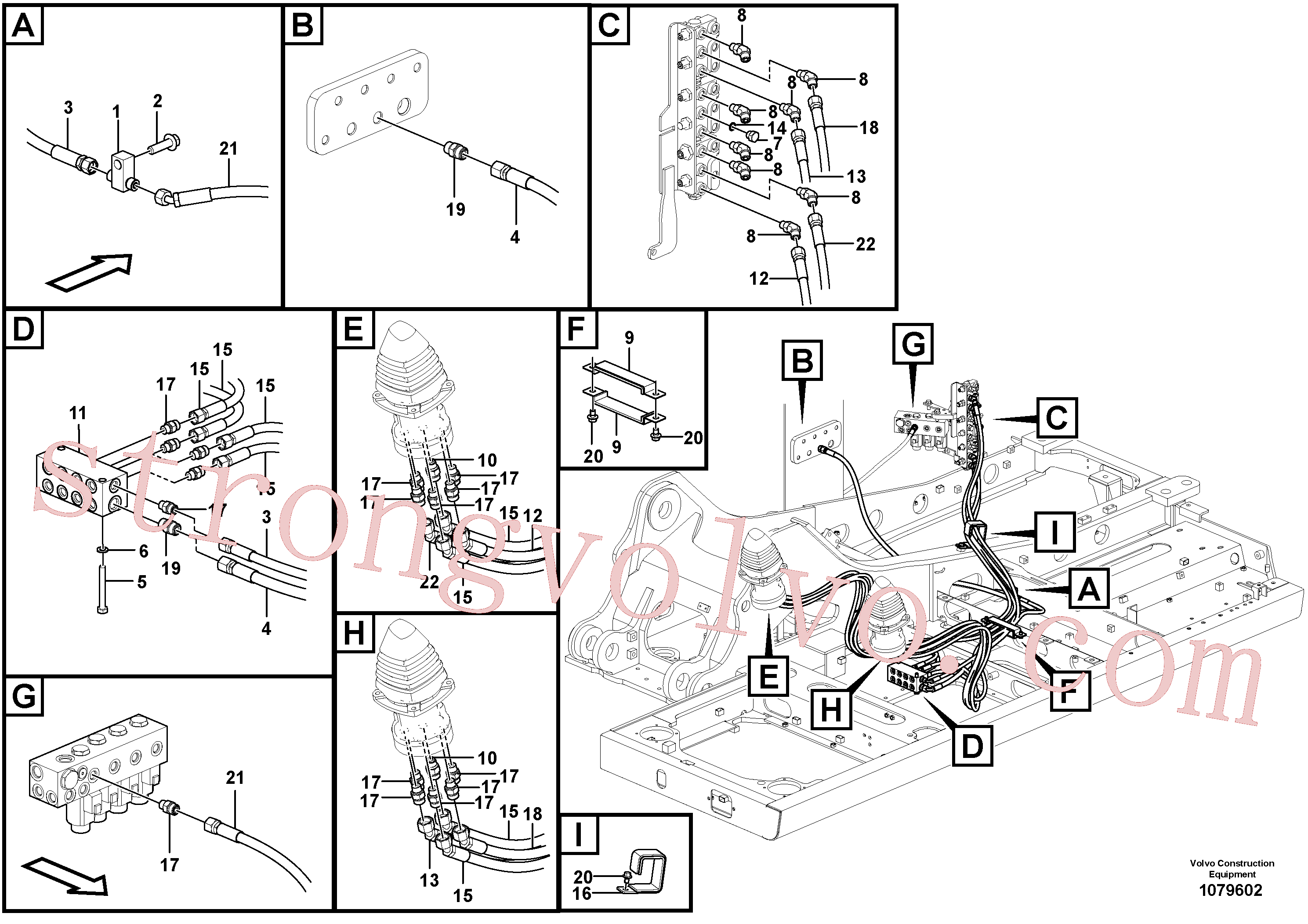 VOE14644149 Volvo Sistema servomotor, válvula de comando para válvula de comando à distância(1079602 Montagem)