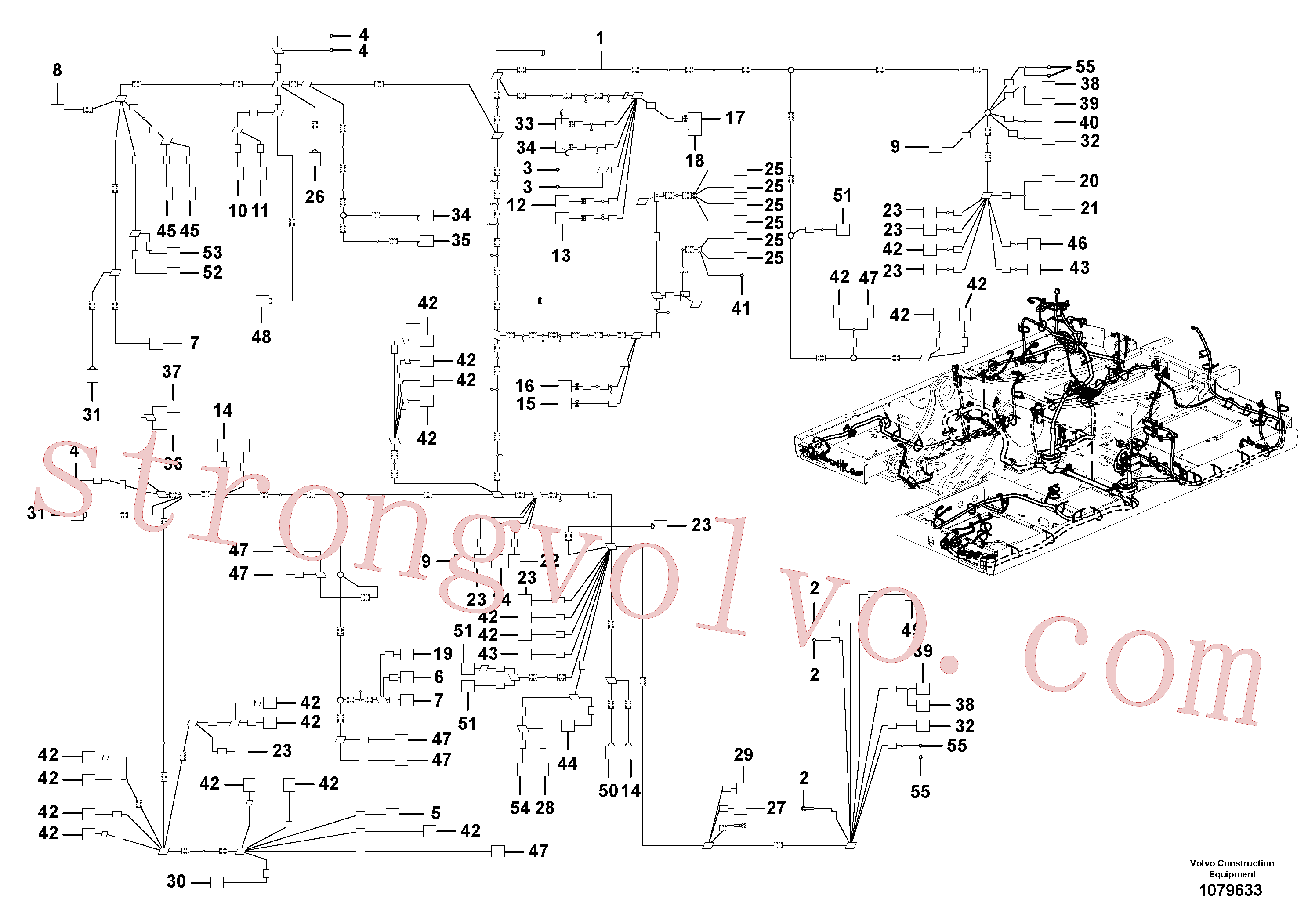 VOE25371135 Volvo Cablagem principal(1079633 Montagem)