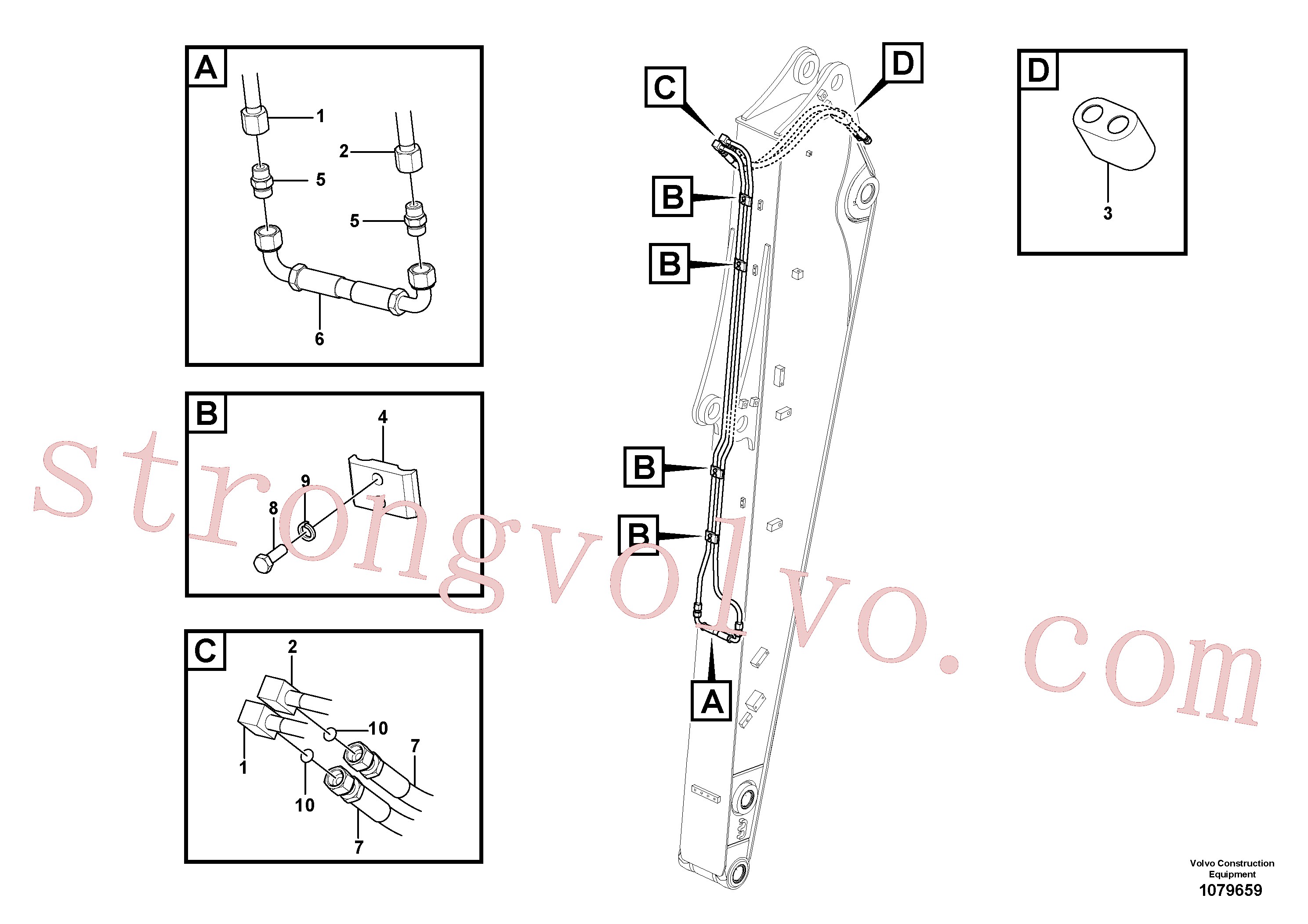 Atacado VOE14677420 Tubo Volvo escavadeira