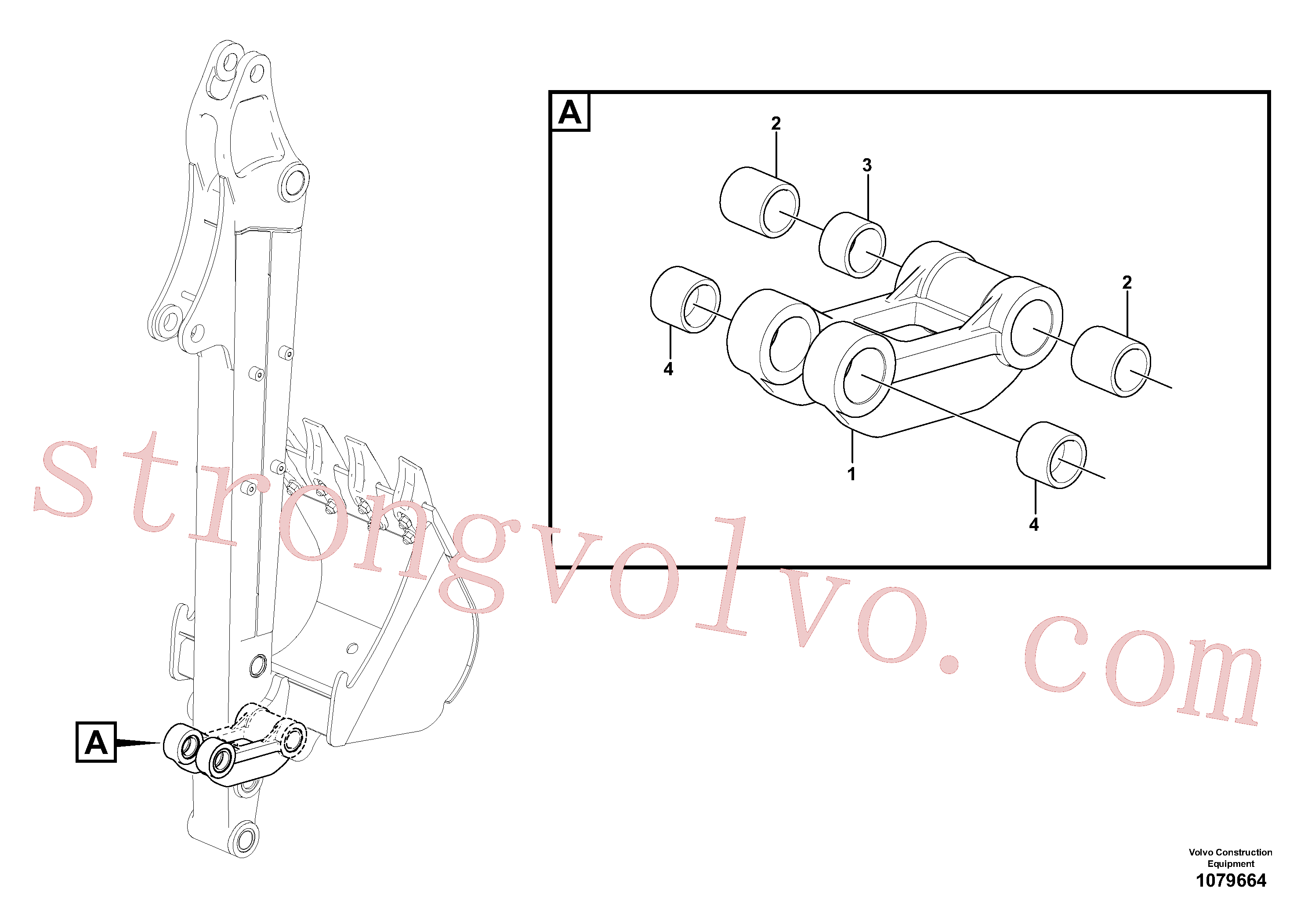 PJ3870001 Volvo Tirantes à haste de ligação(1079664 Montagem)