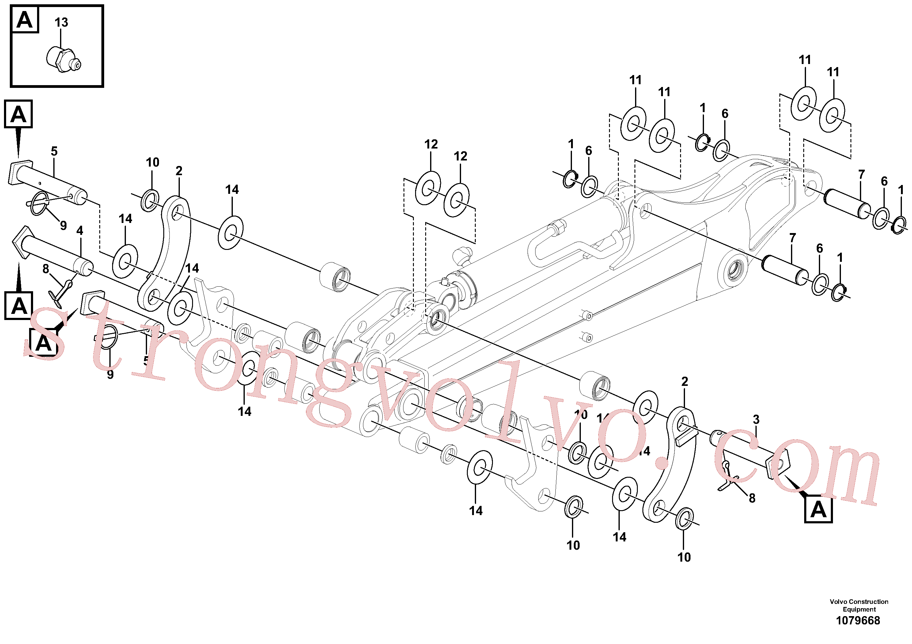 PJ4090005 Volvo Elos do braço de afundamento(1079668 Montagem)