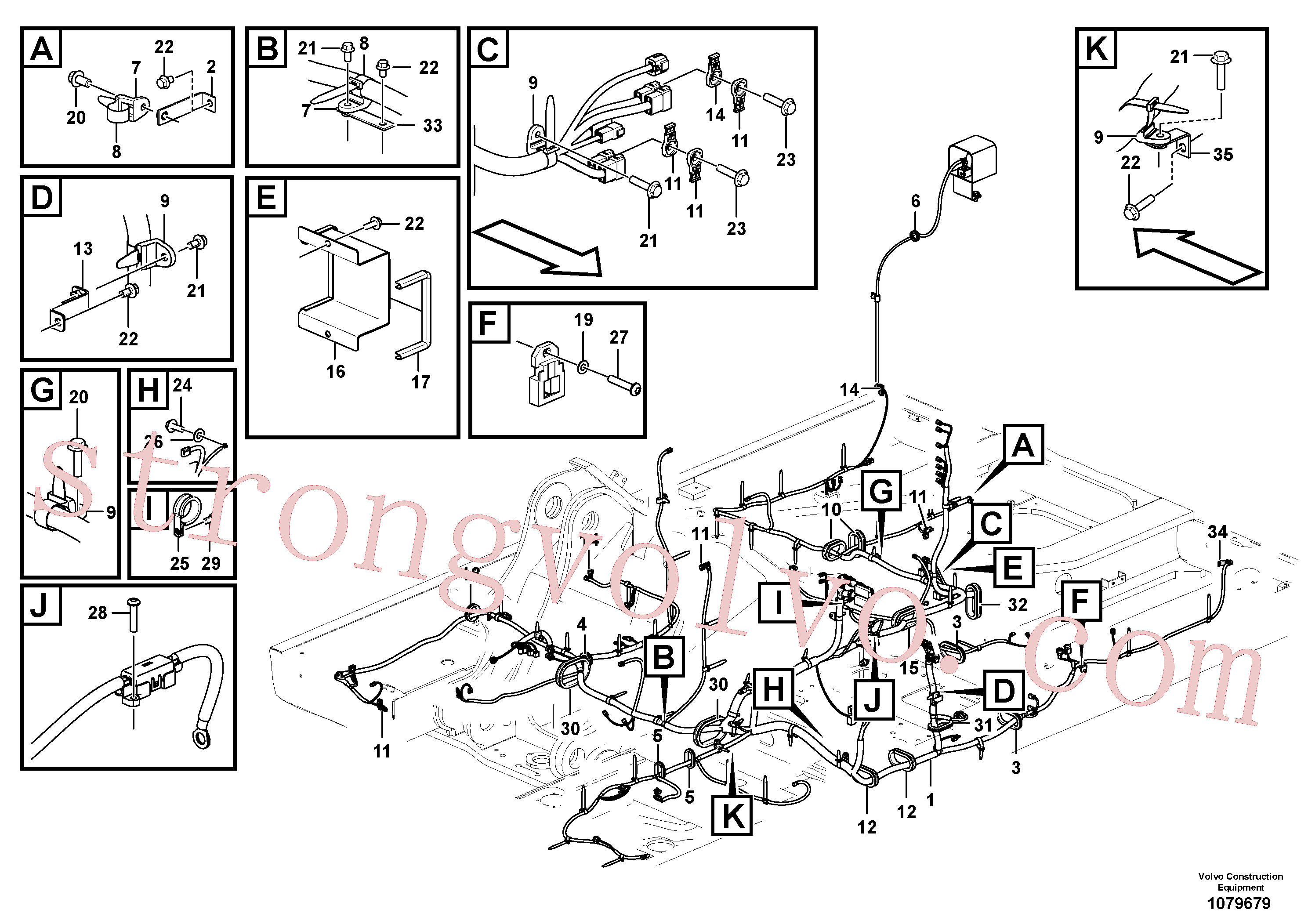 VOE14552154 Volvo Cablagem principal(1079679 Montagem)