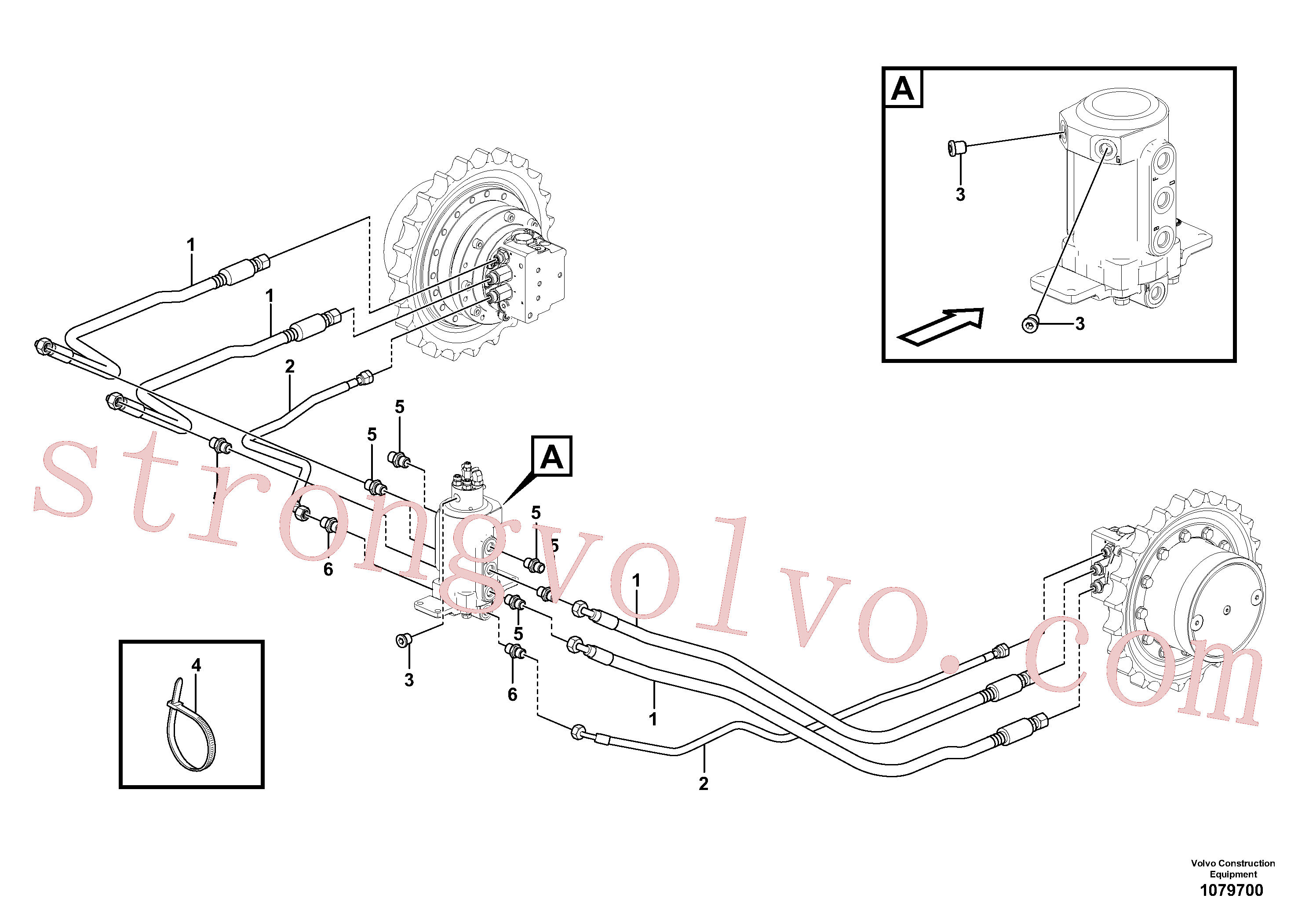VOE15106303 Volvo Linha da rótula, rótula ao motor de curso(1079700 Montagem)