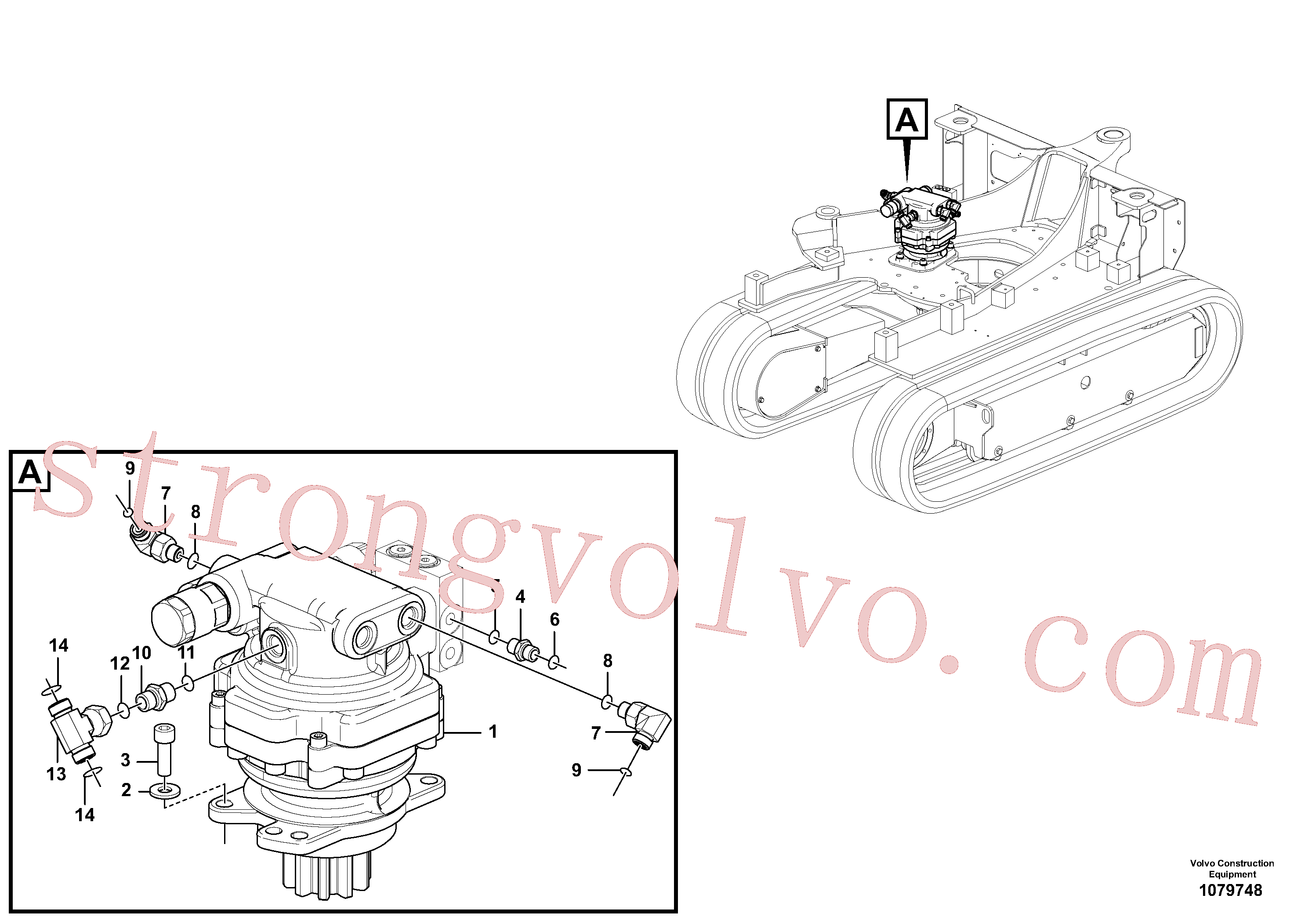 Atacado VOE11809175 Swing motor Volvo escavadeira