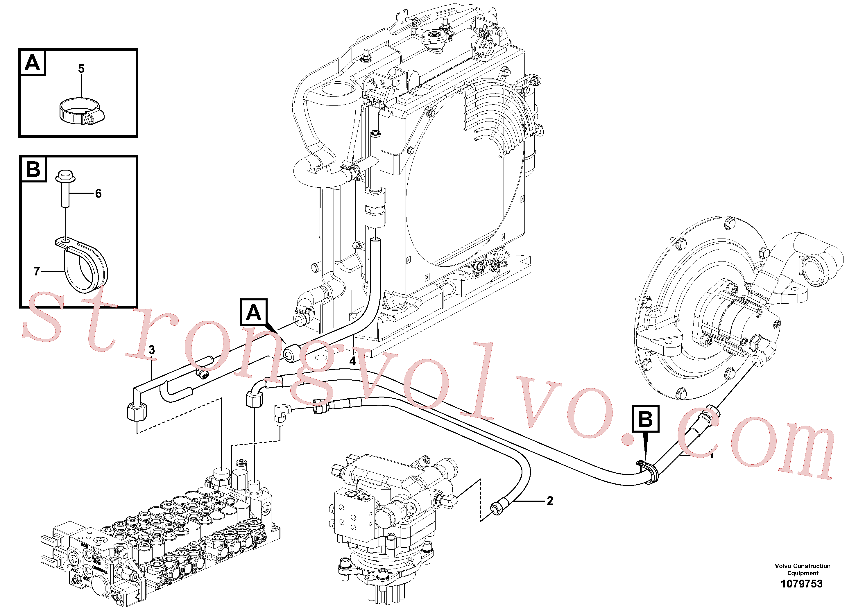 VOE15620996 Volvo Sistema hidráulico, sistema refrigerante do óleo(1079753 Montagem)